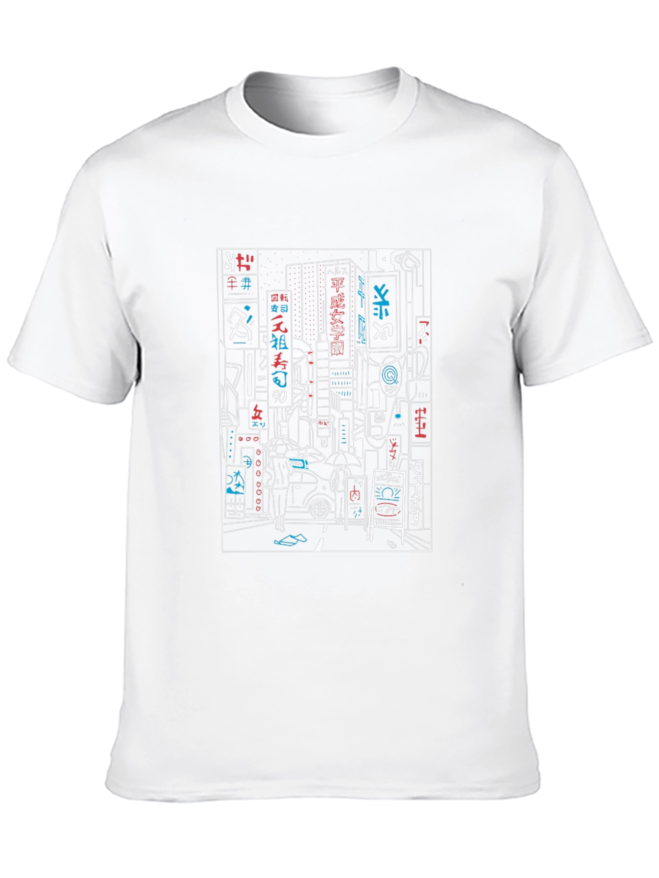 Neon Cityscape Graphic Tee - Urban Style T-Shirt