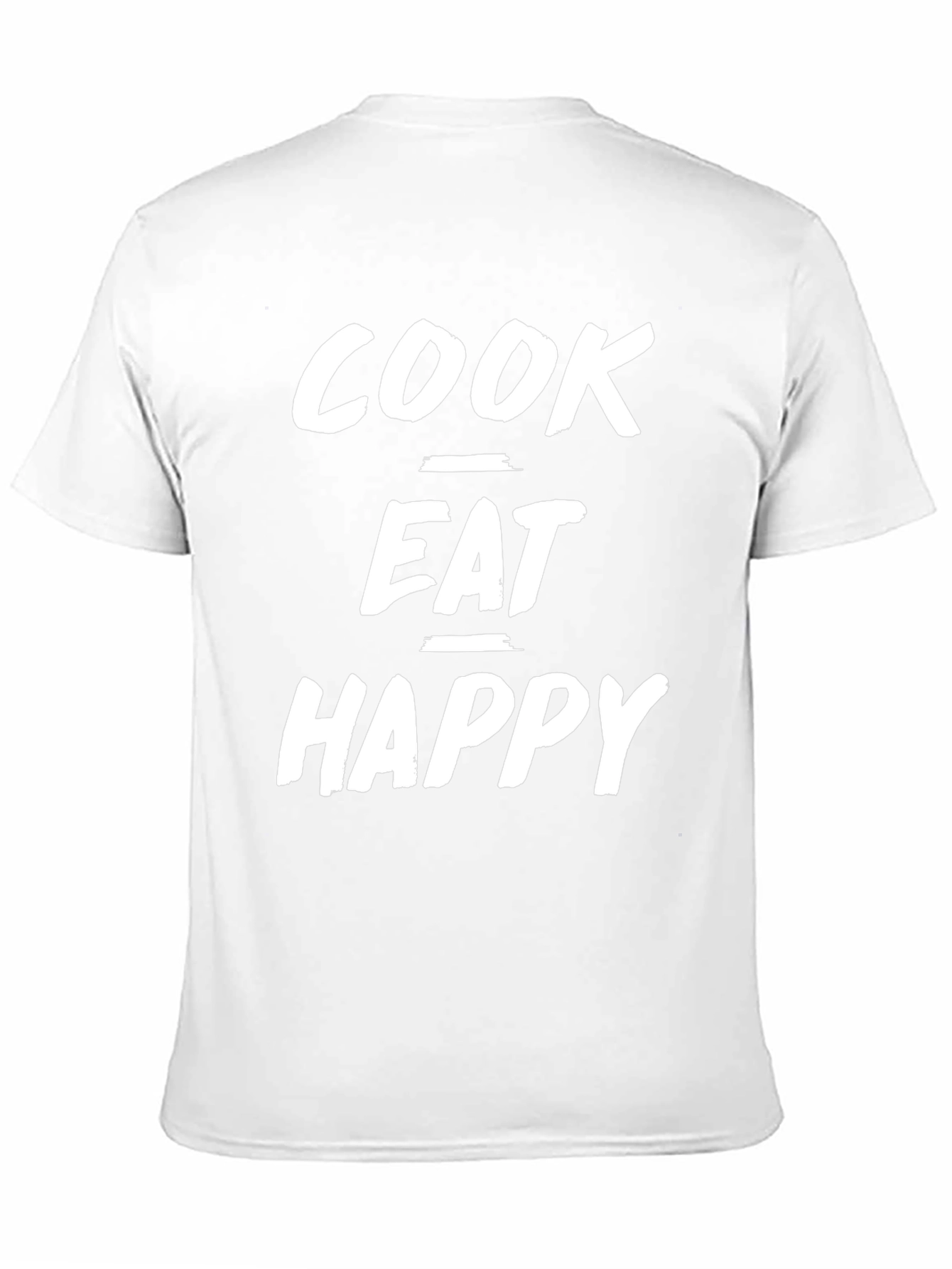 Cook Eat Happy T-Shirt - Black Graphic Tee