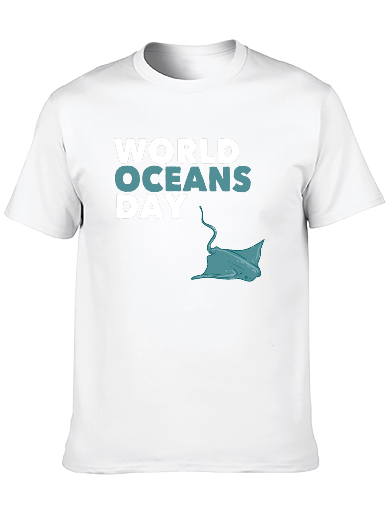 World Oceans Day Black Graphic T-Shirt