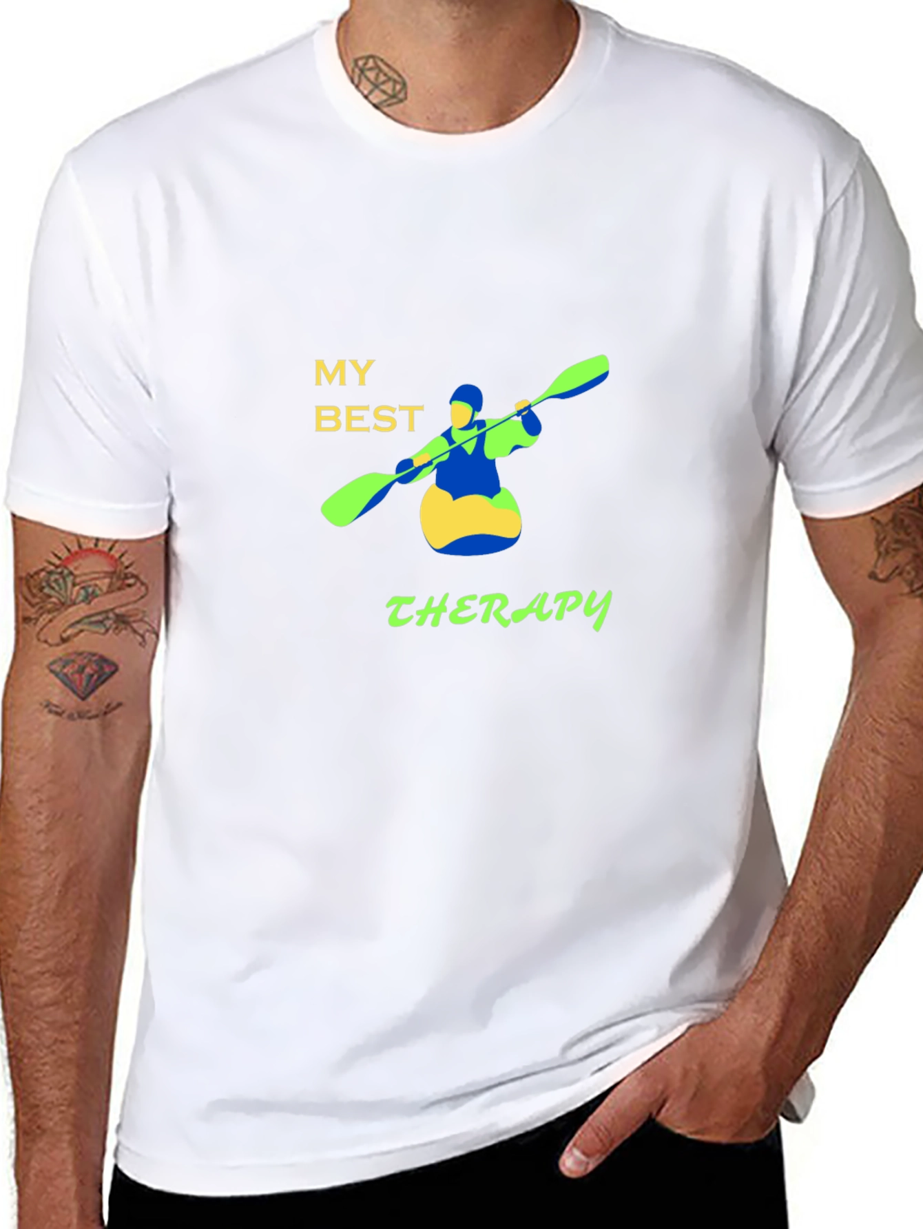 My Best Therapy Kayak Graphic T-Shirt