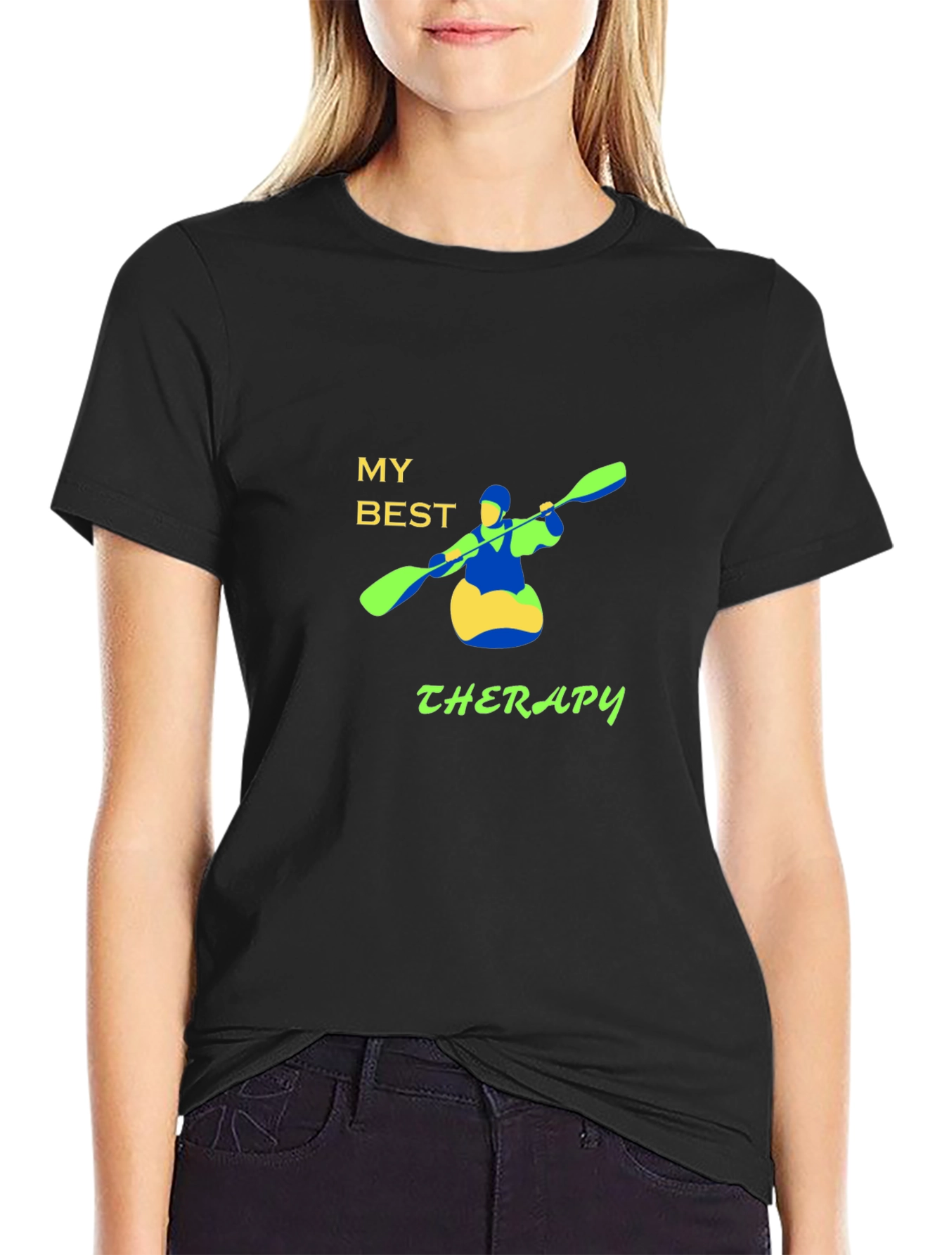 My Best Therapy Kayak Graphic T-Shirt