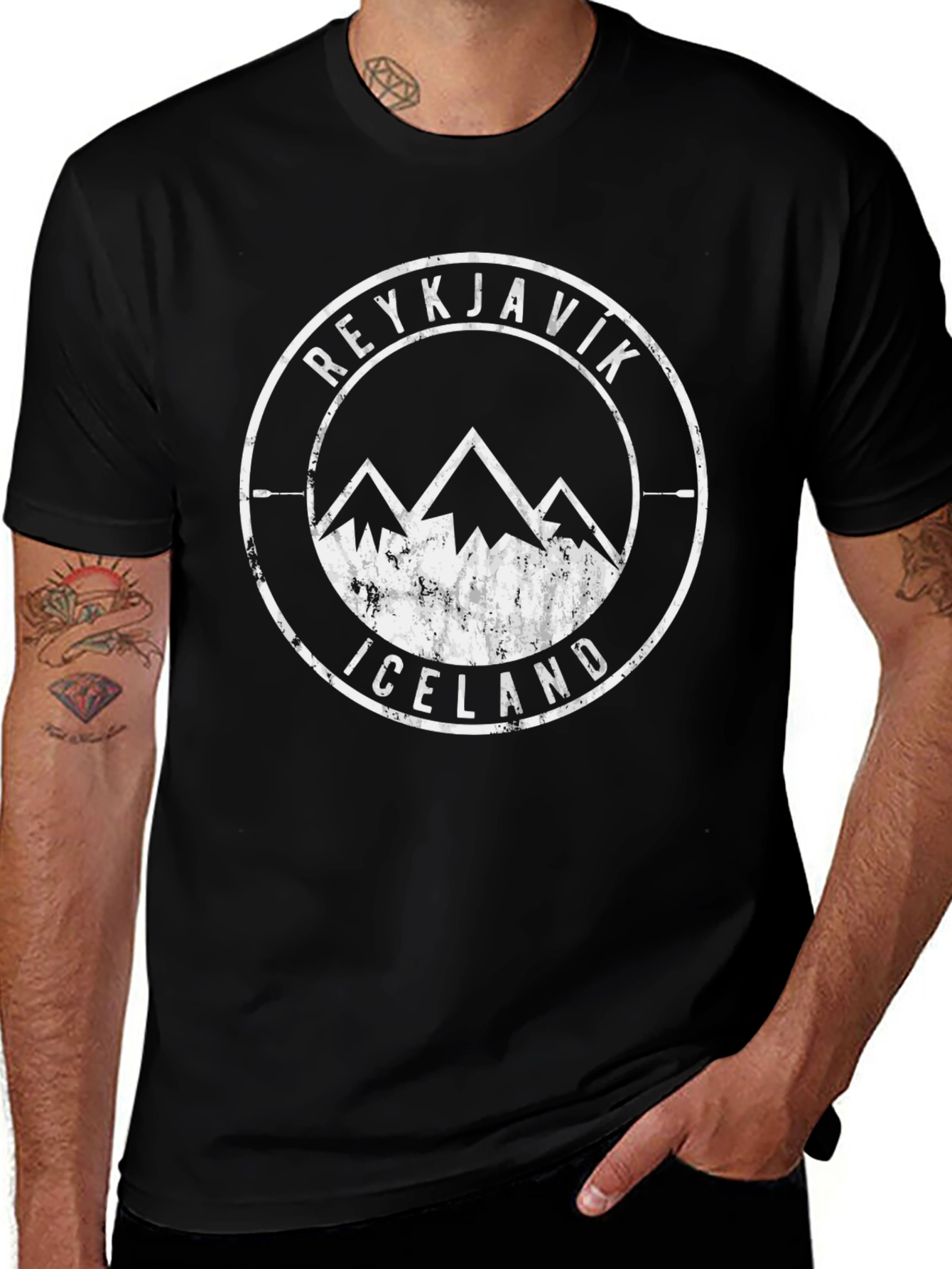 Reykjavik Iceland Mountain T-Shirt