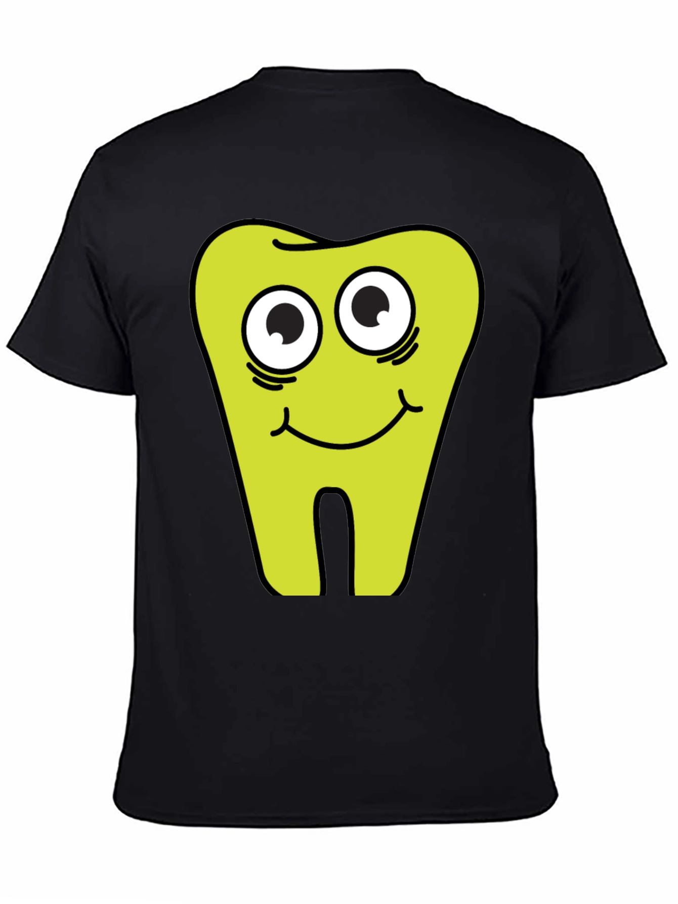 Funny Tooth Graphic Black T-Shirt