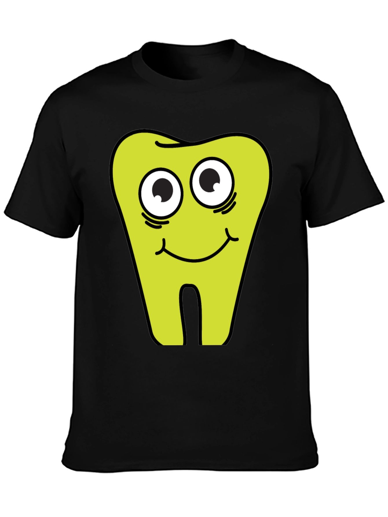 Funny Tooth Graphic Black T-Shirt