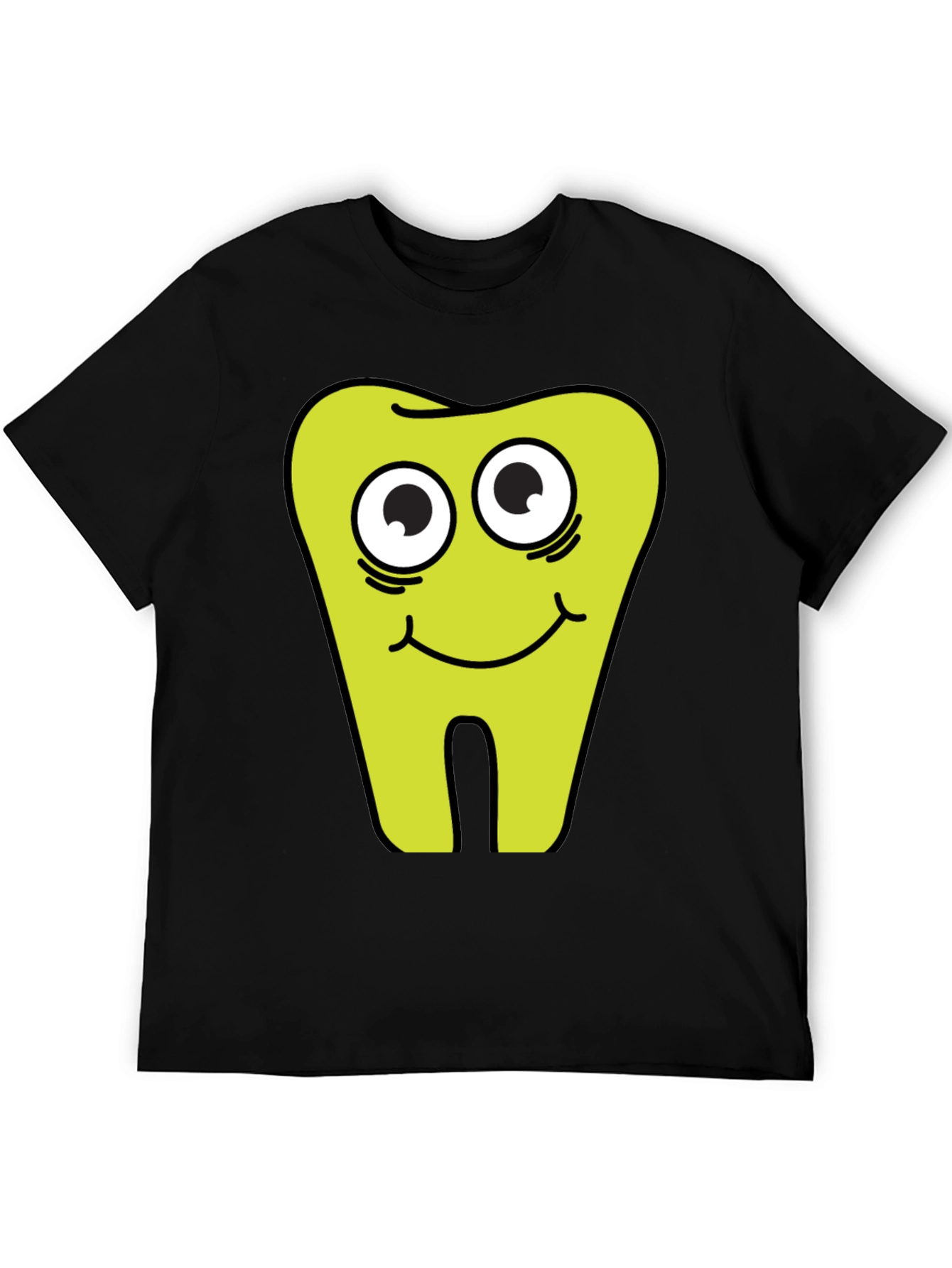 Funny Tooth Graphic Black T-Shirt
