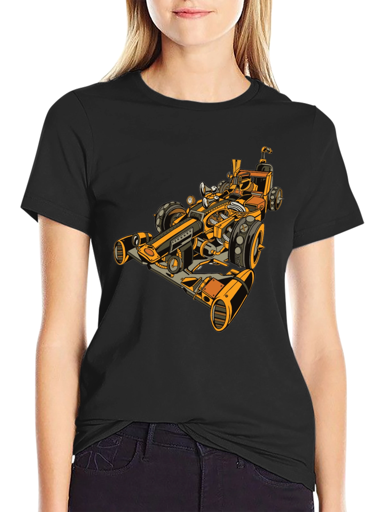 Steampunk Racecar Graphic Tee - Cool Unique Design
