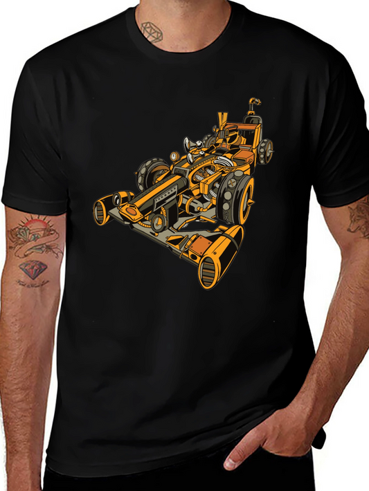 Steampunk Racecar Graphic Tee - Cool Unique Design