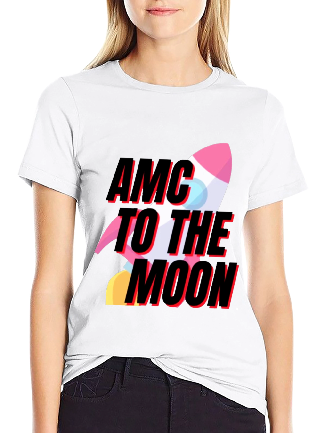 AMC To The Moon Graphic Tee - Trendy T-Shirt