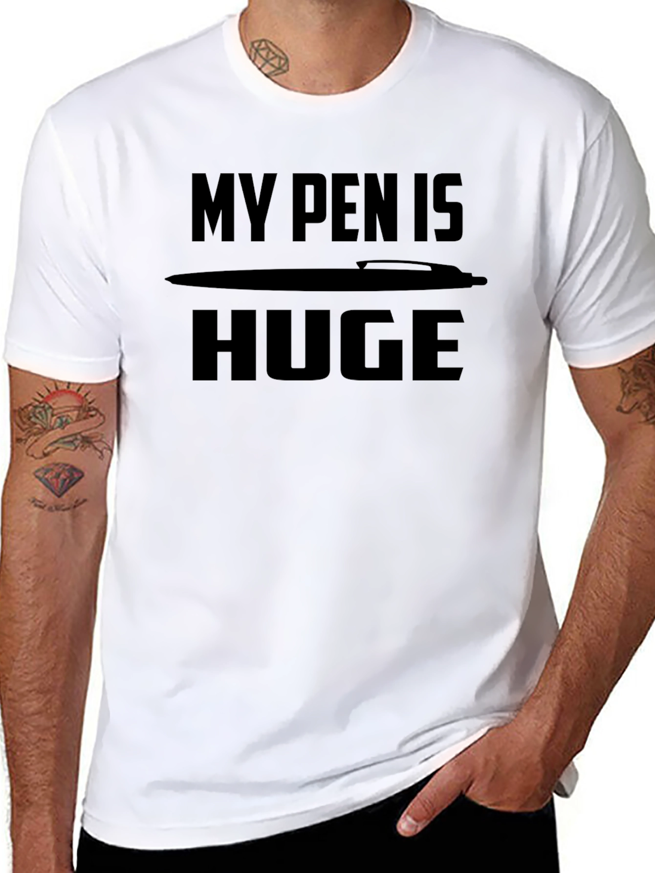 My Pen is Huge T-Shirt Funny Novelty Graphic Tee