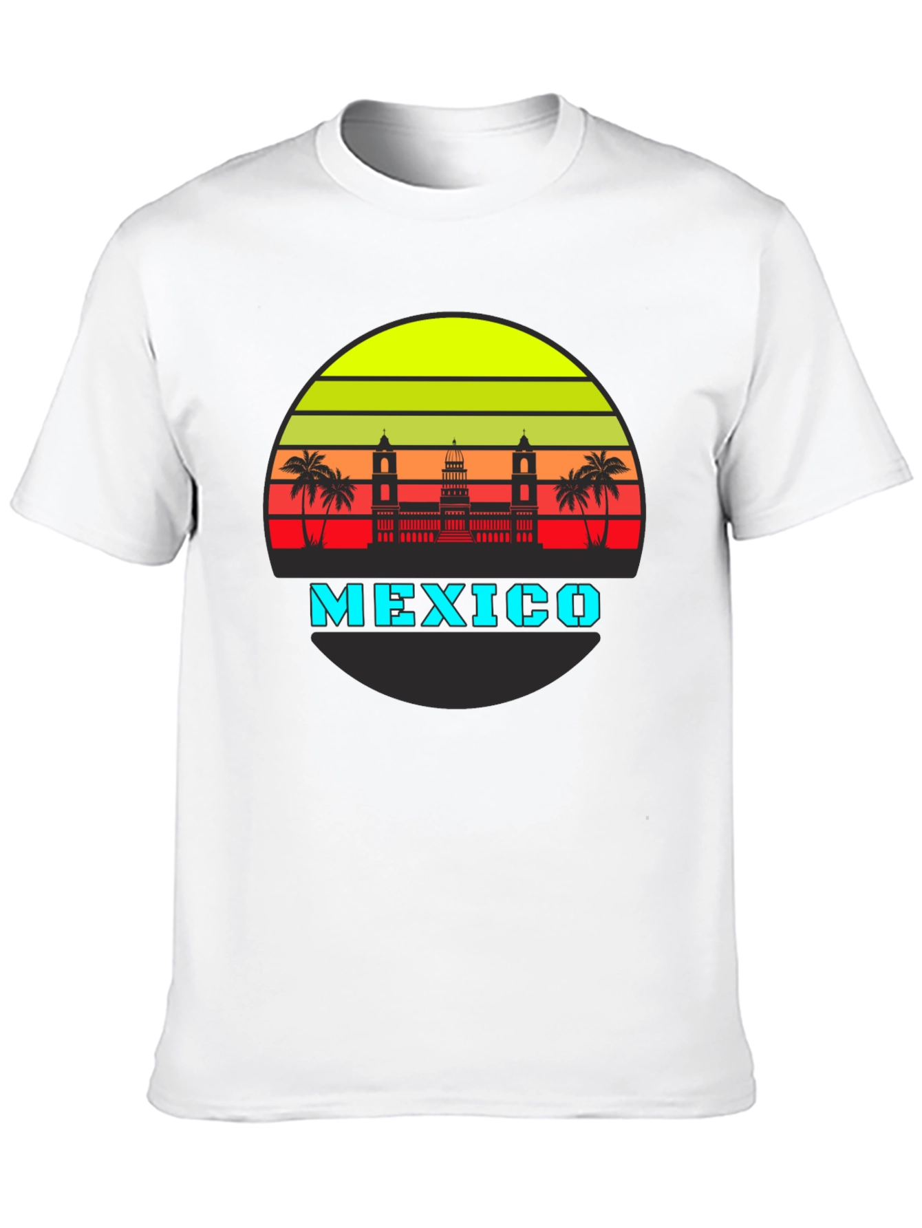 Retro Mexico Skyline Graphic T-Shirt