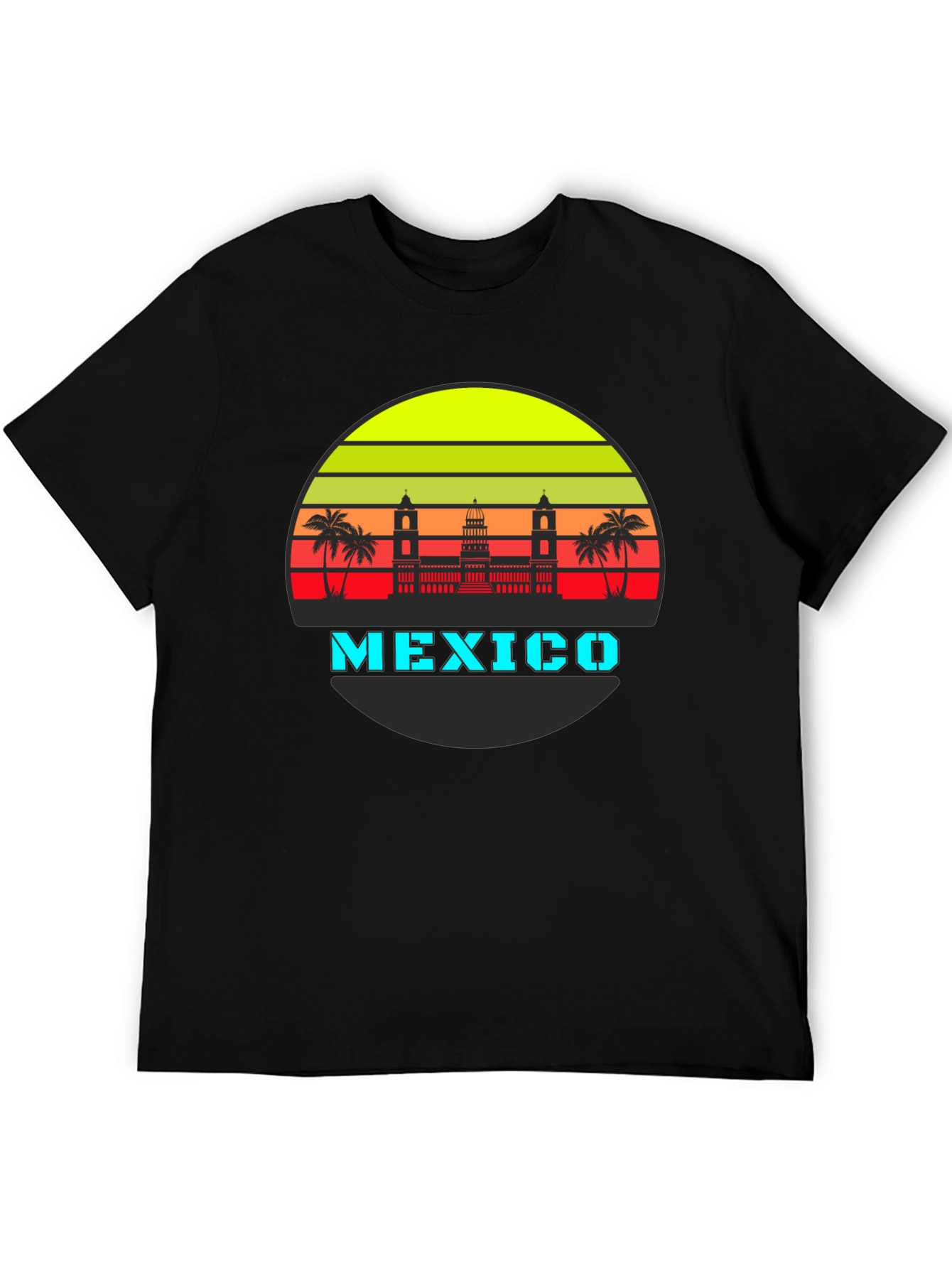 Retro Mexico Skyline Graphic T-Shirt