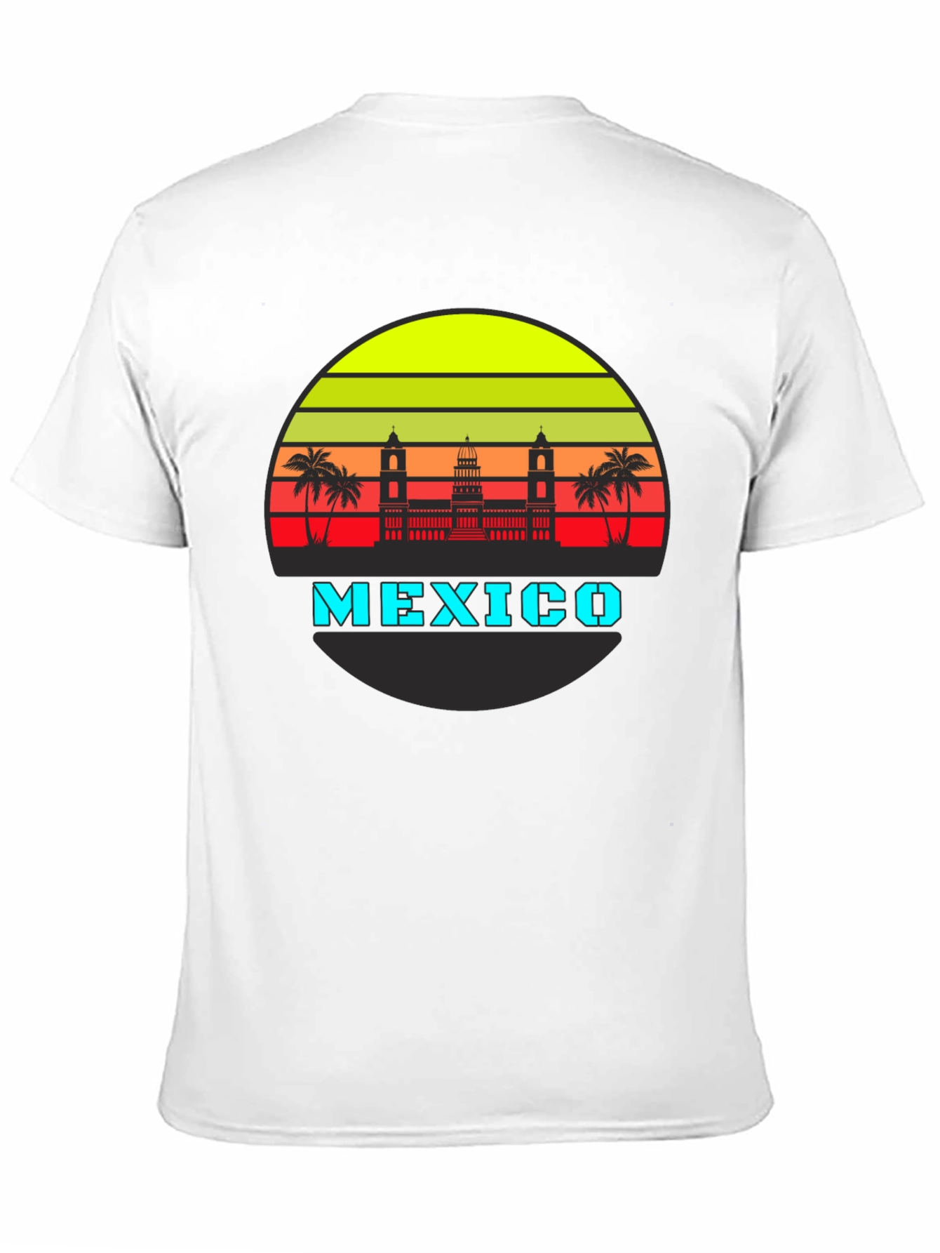 Retro Mexico Skyline Graphic T-Shirt