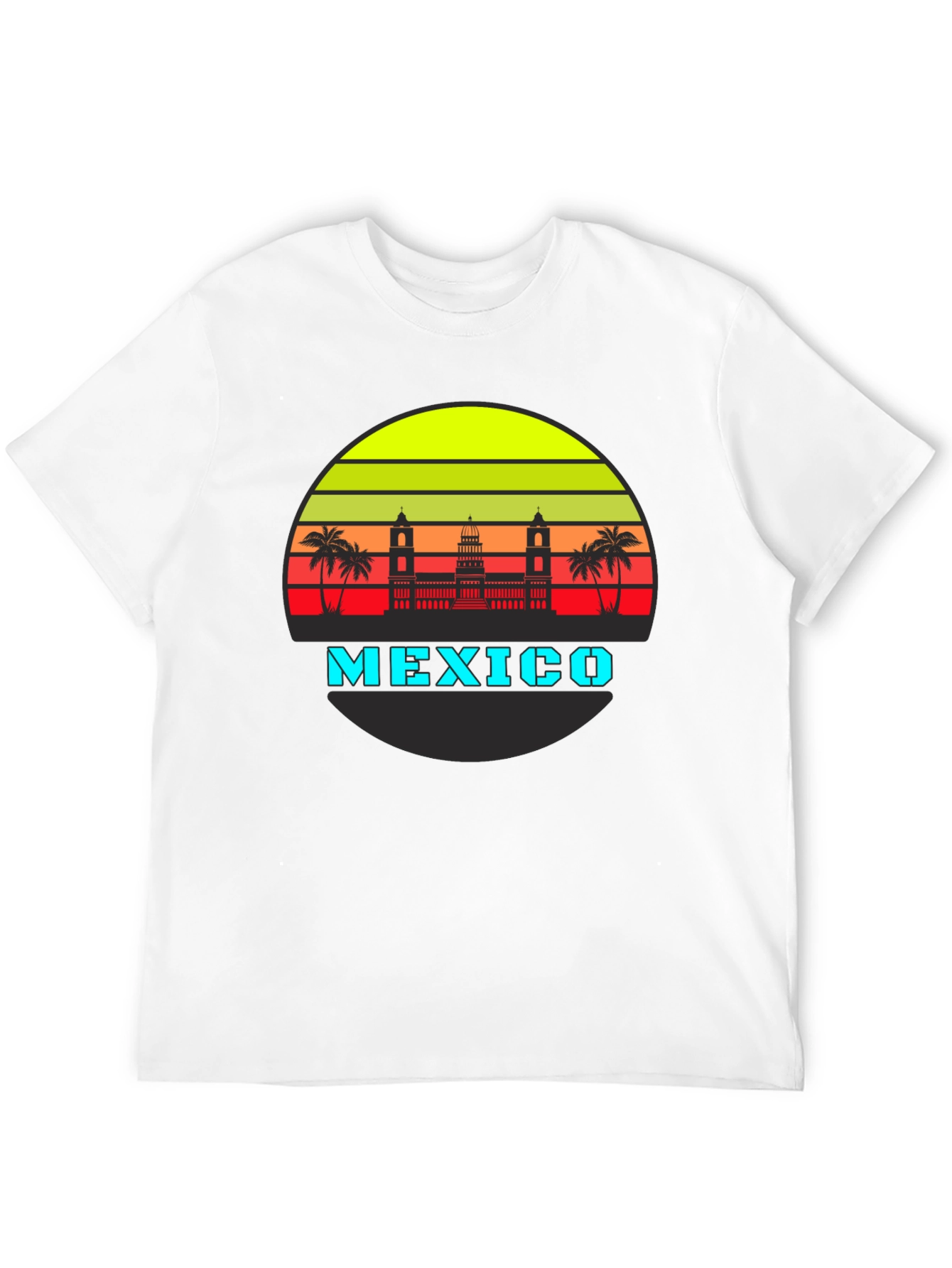 Retro Mexico Skyline Graphic T-Shirt