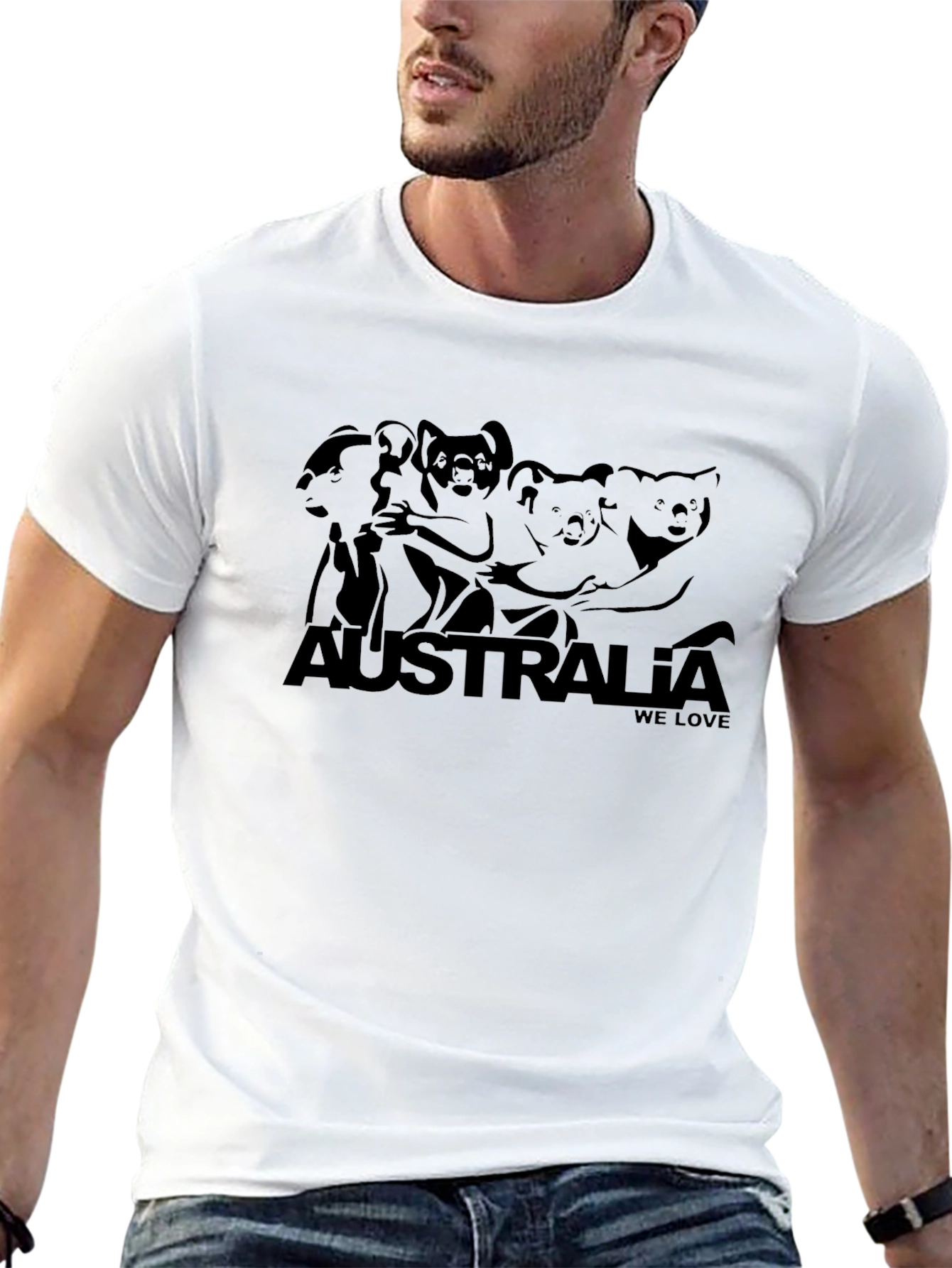 Australia Koala Black Graphic Tee