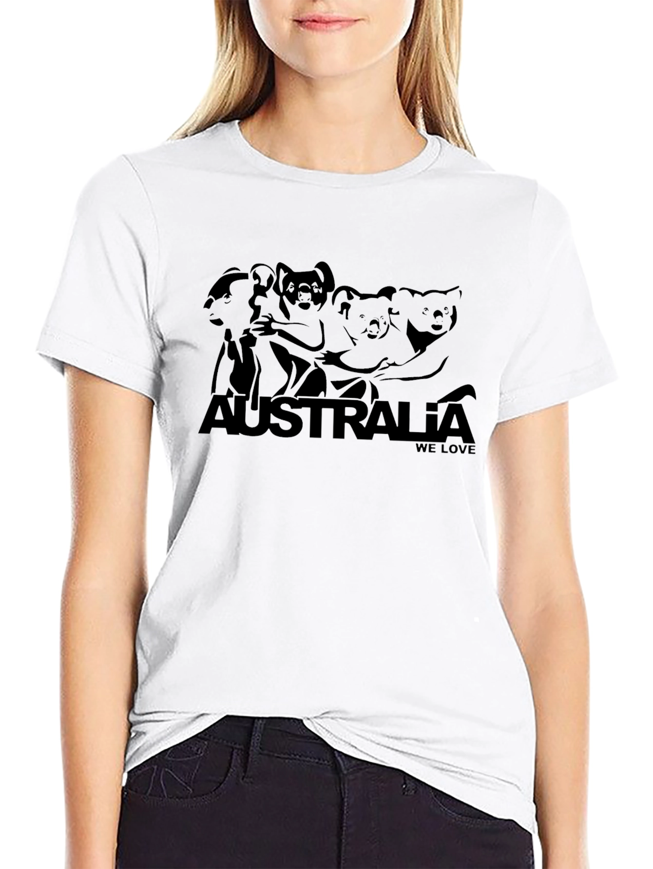 Australia Koala Black Graphic Tee