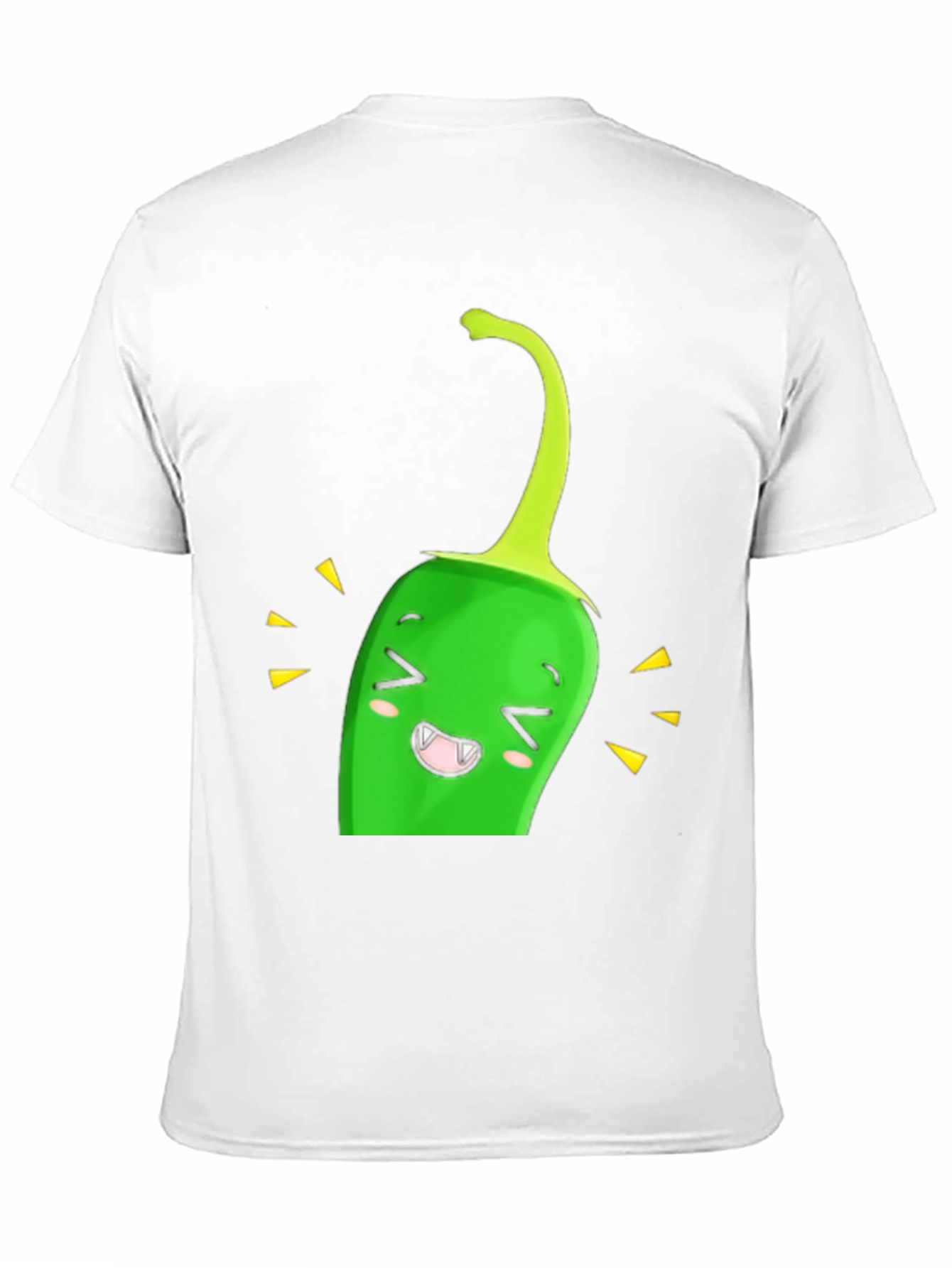 Kawaii Green Pepper Black T-Shirt