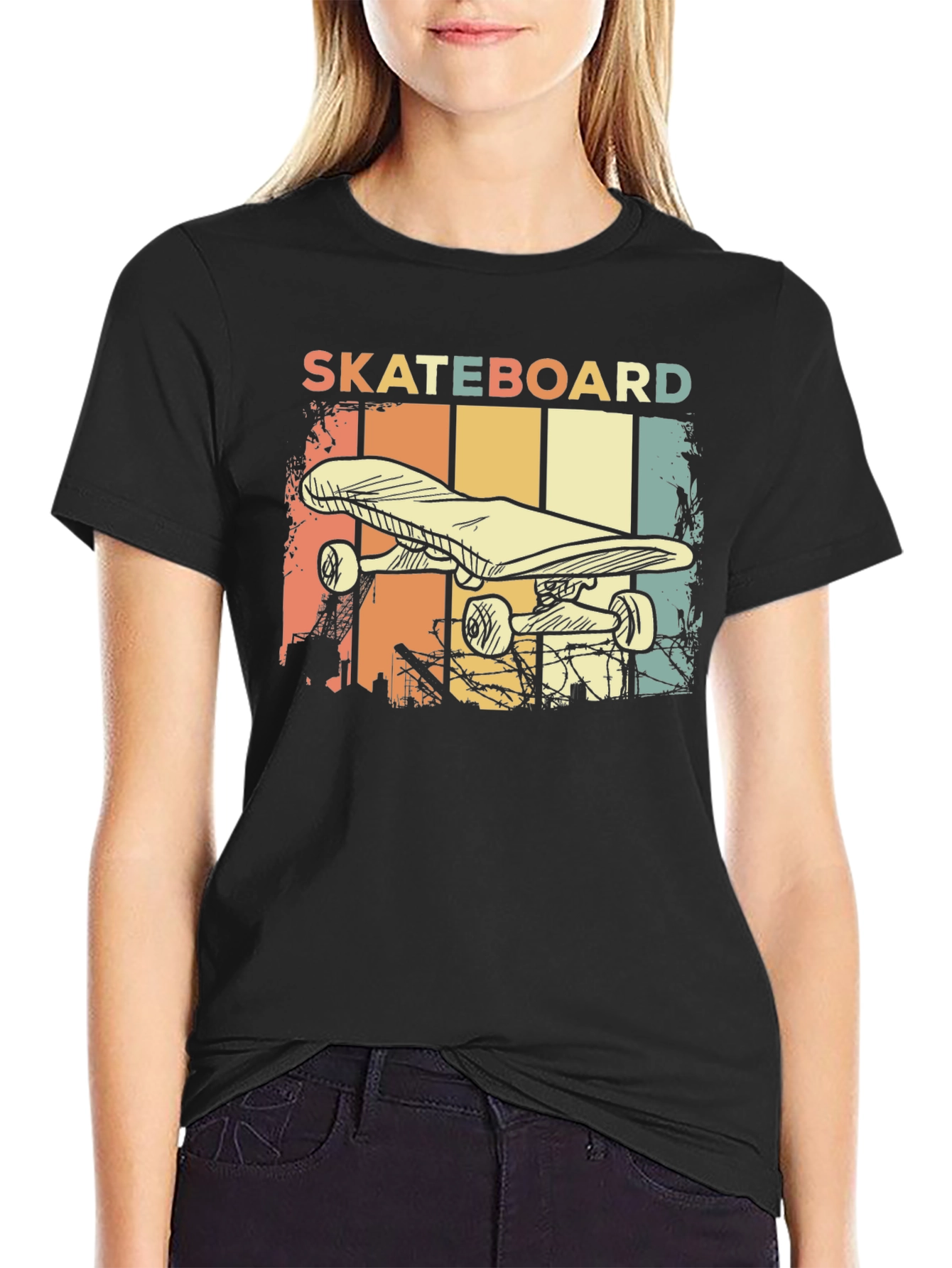 Skateboard T-Shirt - Retro Urban Style