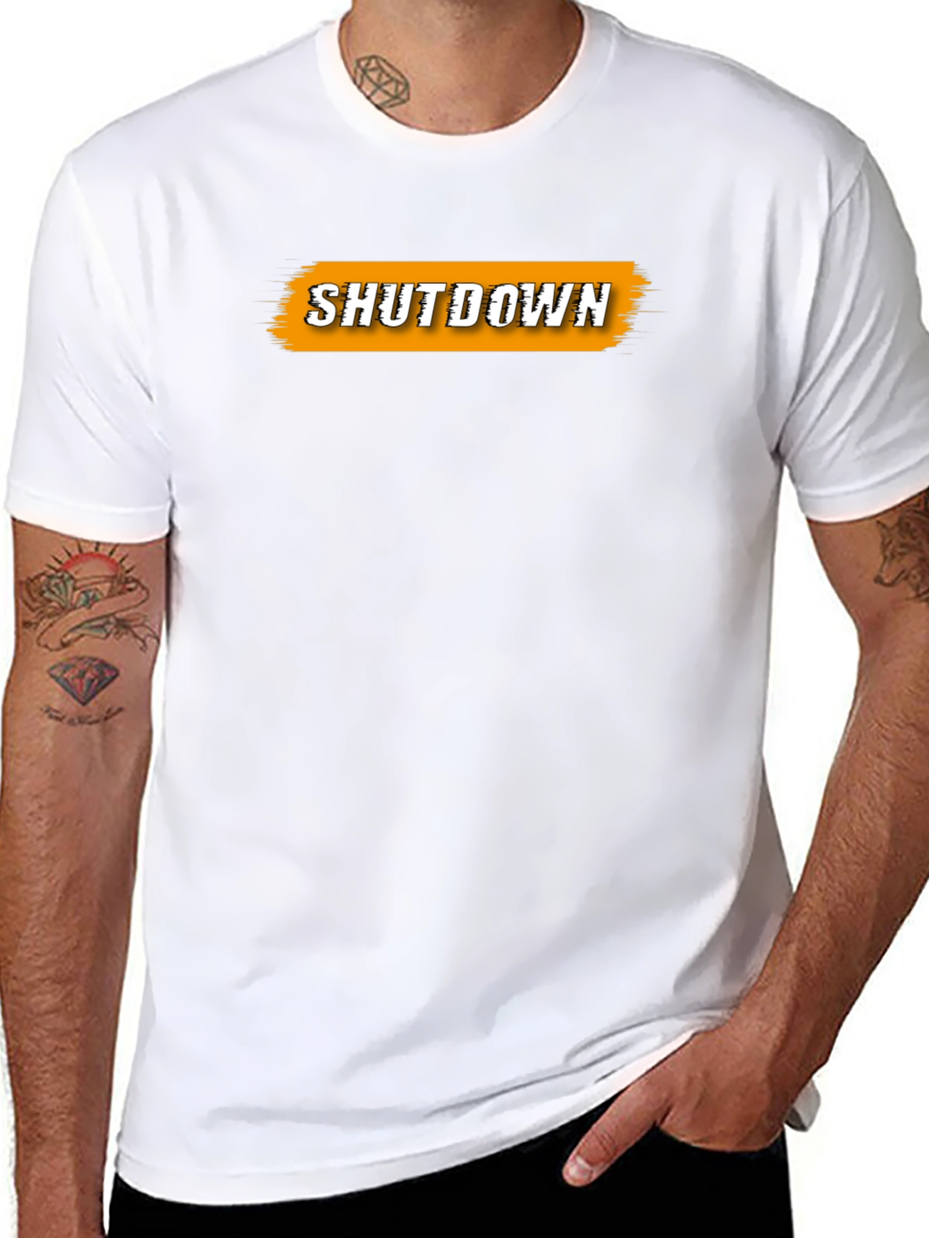 Shutdown Graphic Tee - Trendy Casual Wear