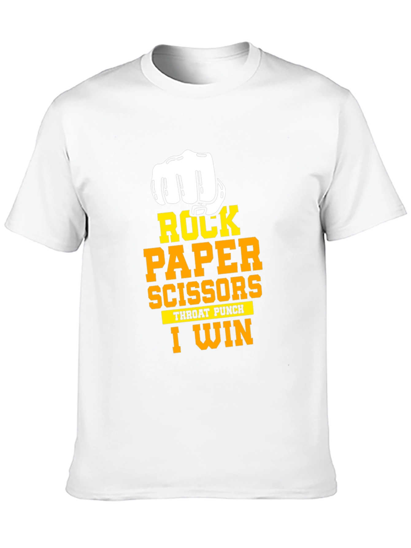 Rock Paper Scissors I Win Black T-Shirt