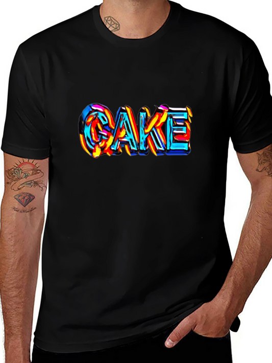 Cake Graphic Tee - Unique Colorful Design