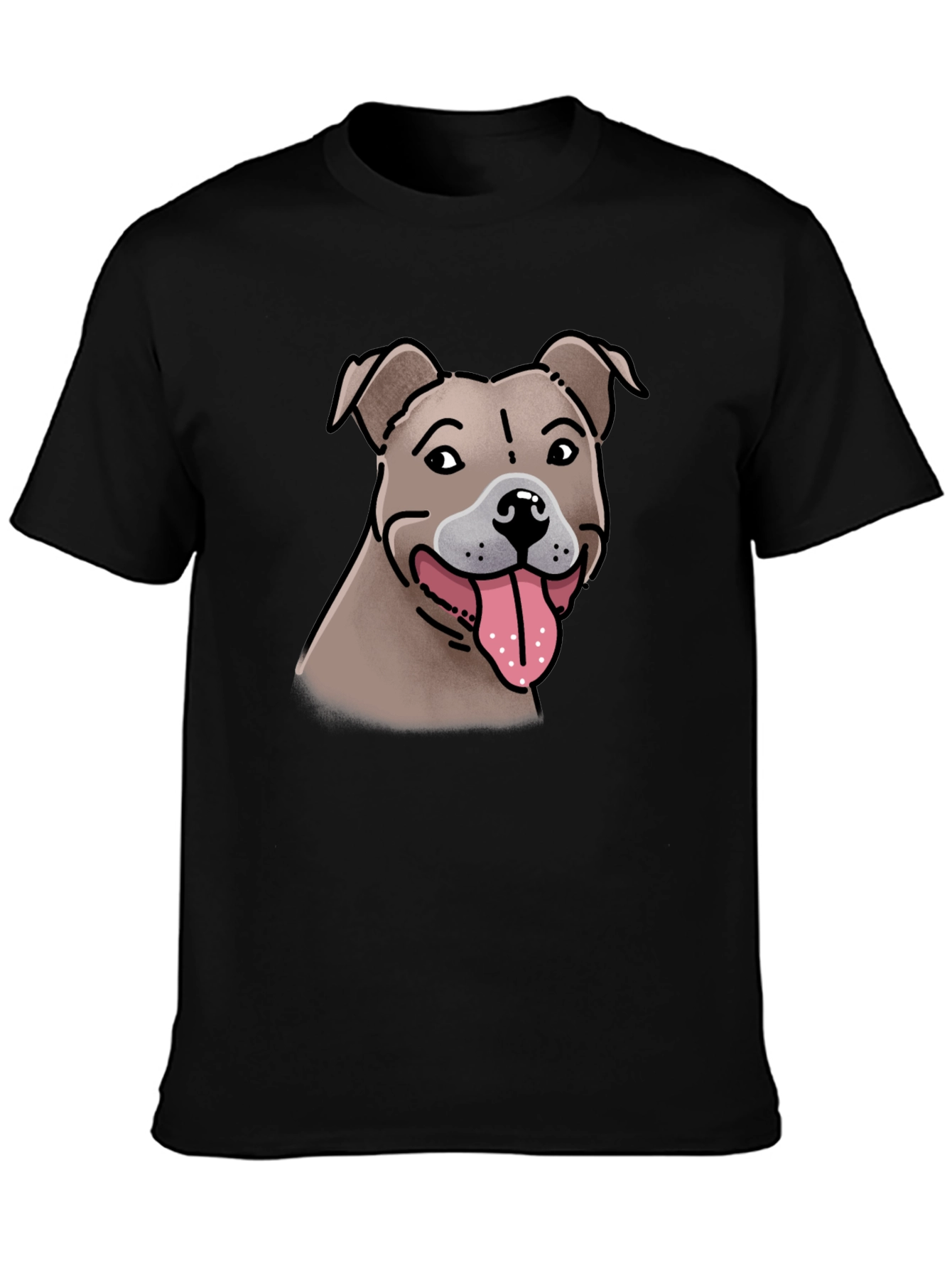 Dog Lovers Tee: Pitbull Cartoon Design