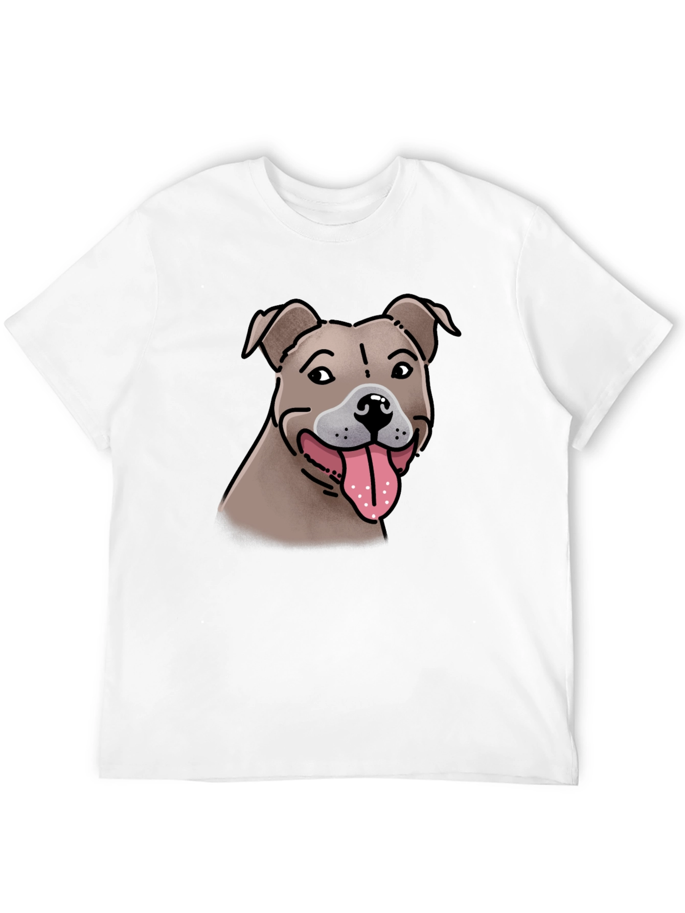 Dog Lovers Tee: Pitbull Cartoon Design