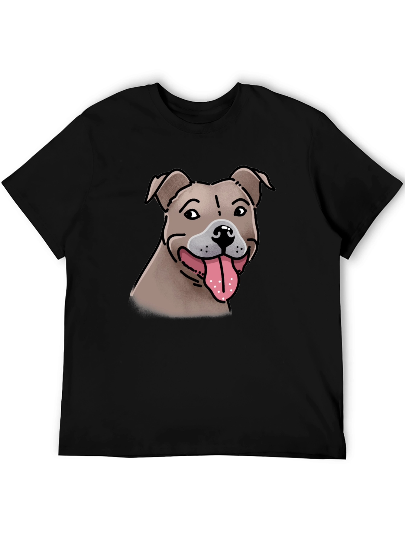 Dog Lovers Tee: Pitbull Cartoon Design