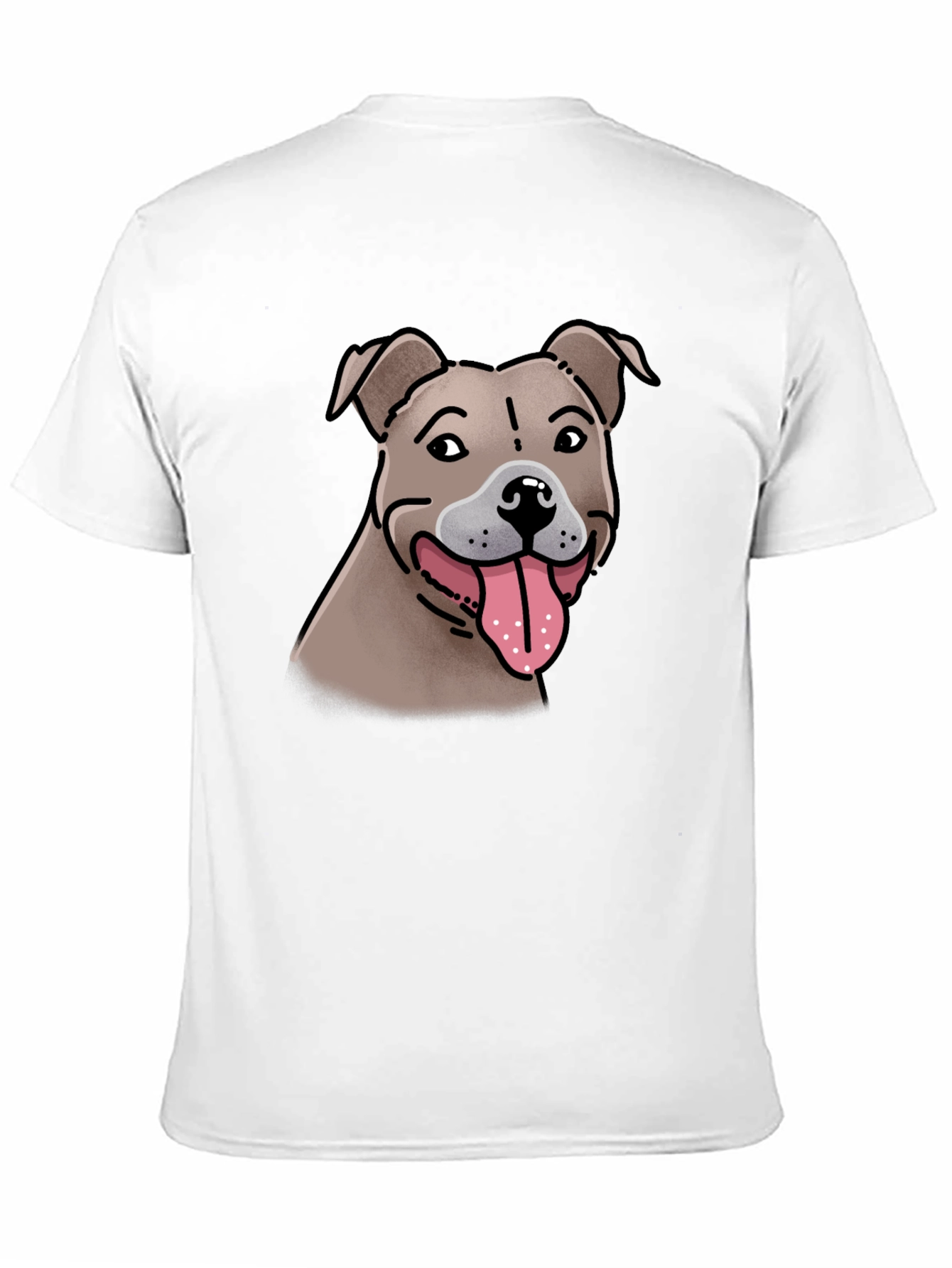 Dog Lovers Tee: Pitbull Cartoon Design