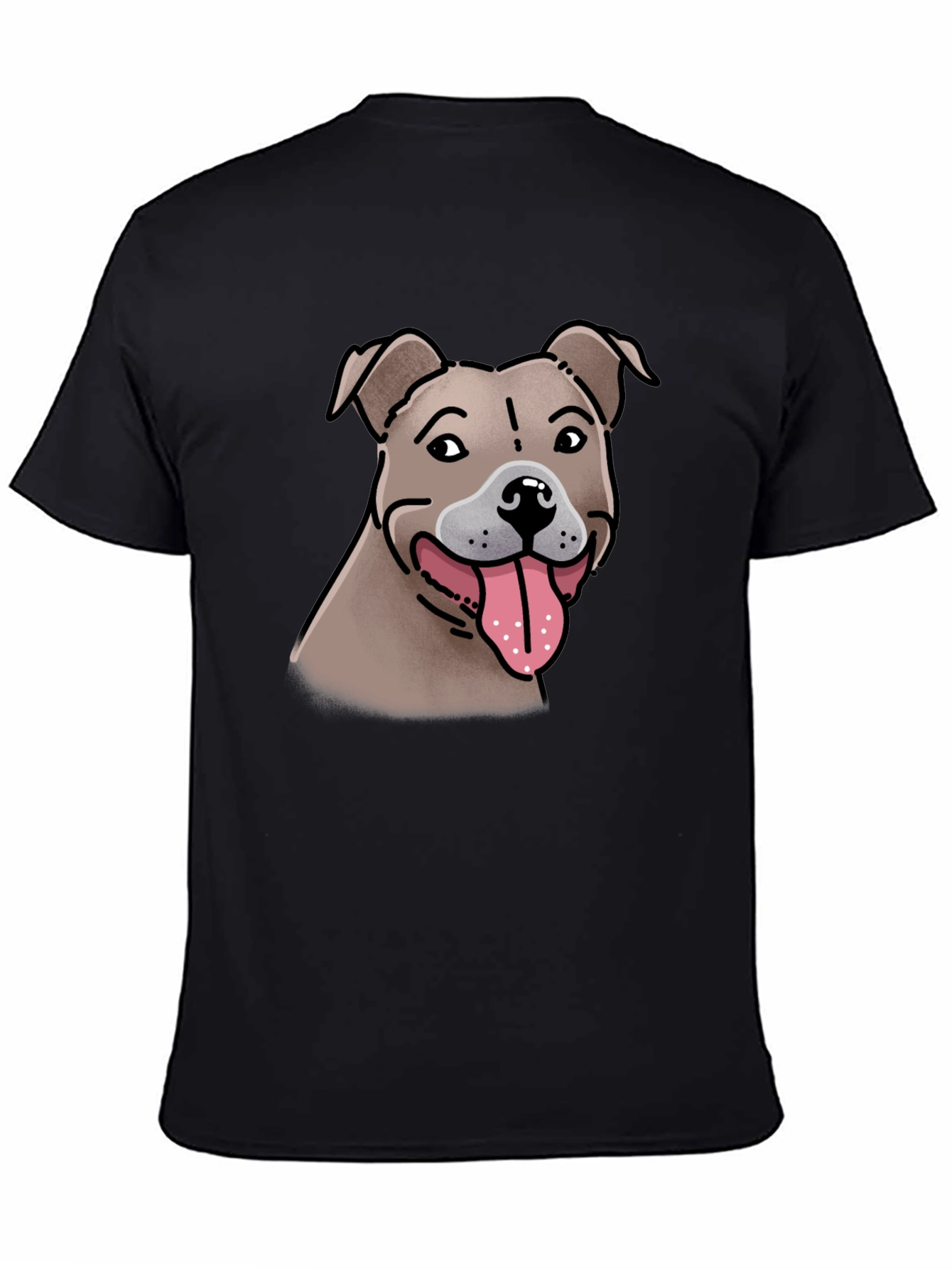Dog Lovers Tee: Pitbull Cartoon Design