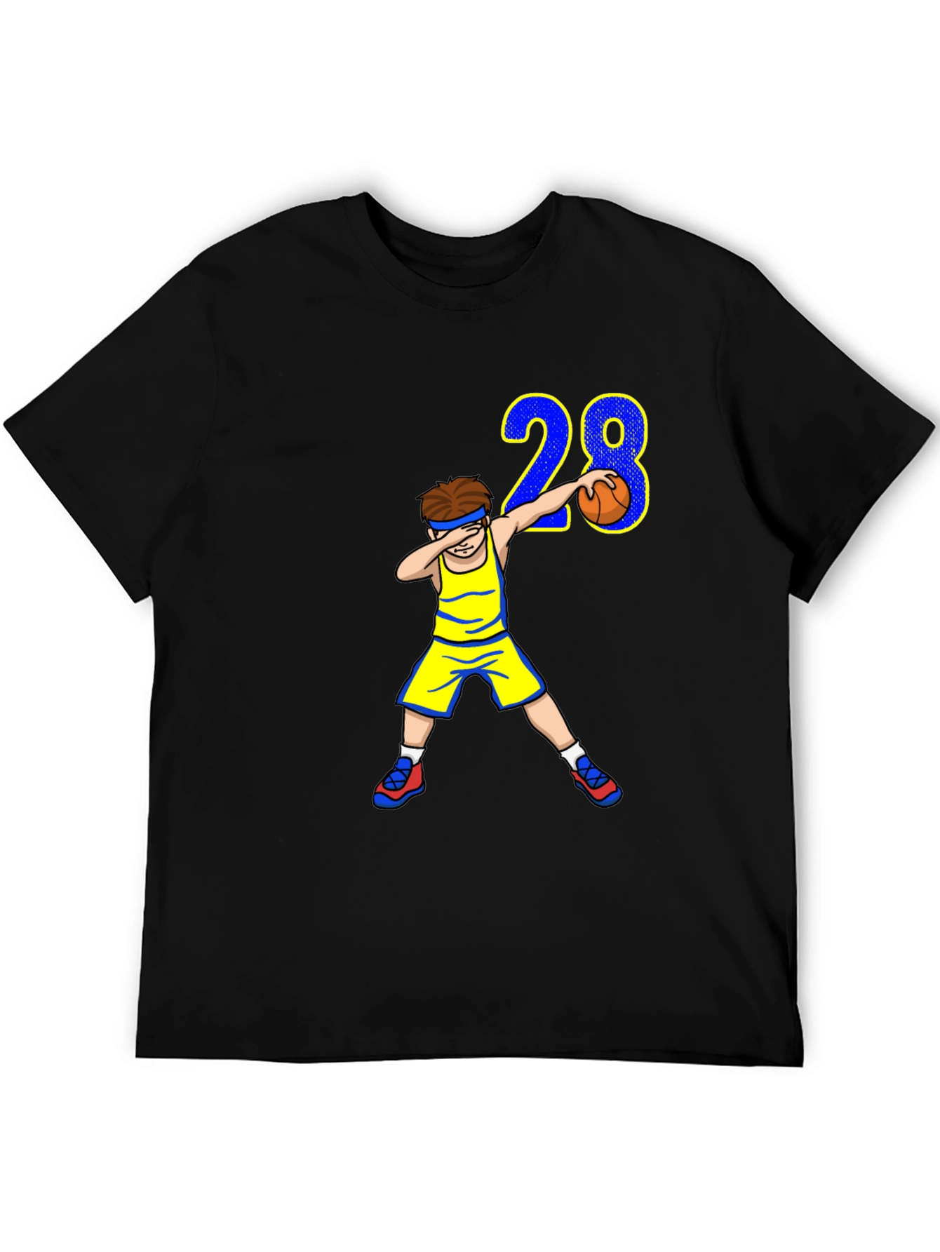 Basketball Dab 28 Black T-Shirt