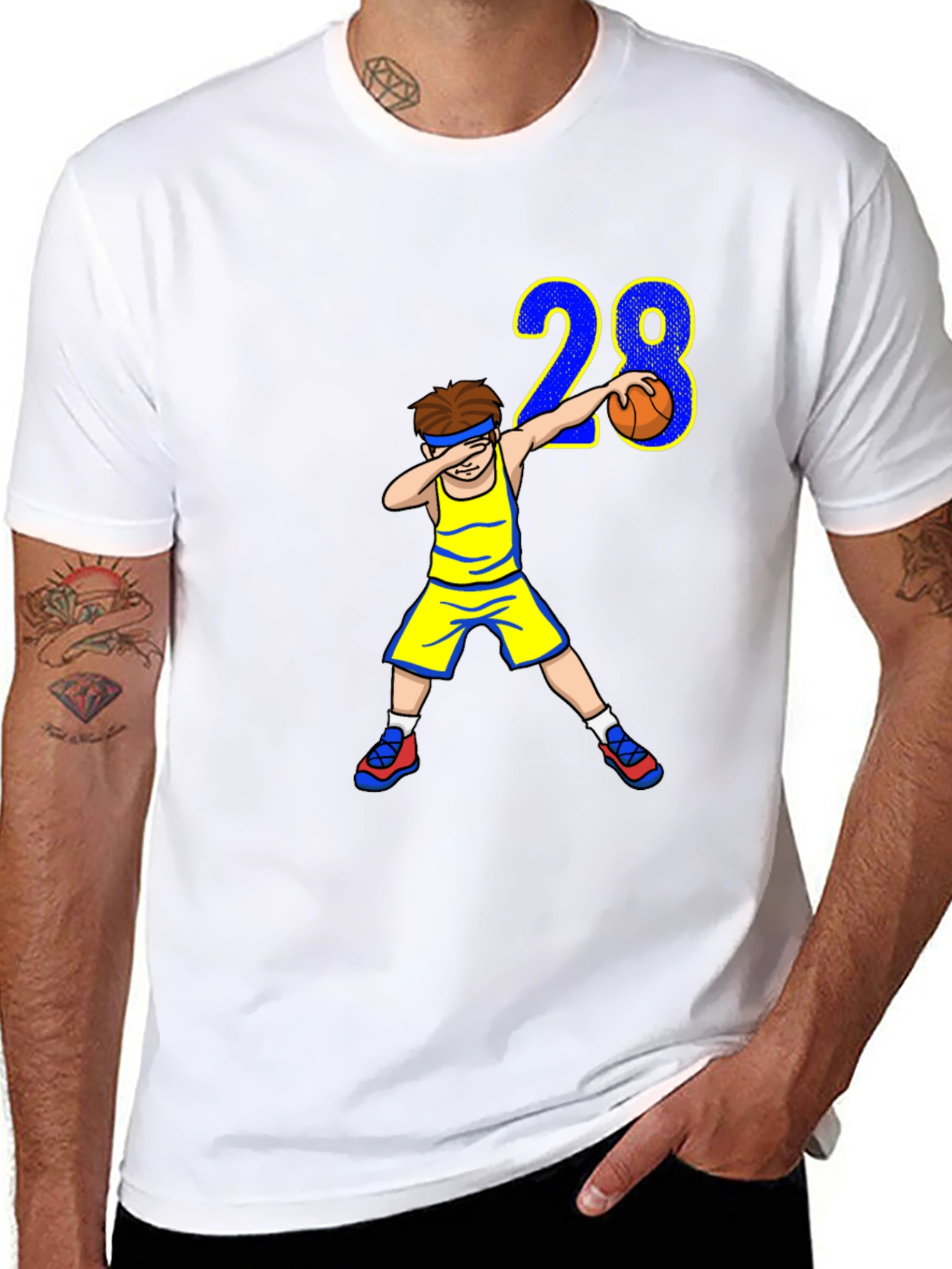 Basketball Dab 28 Black T-Shirt