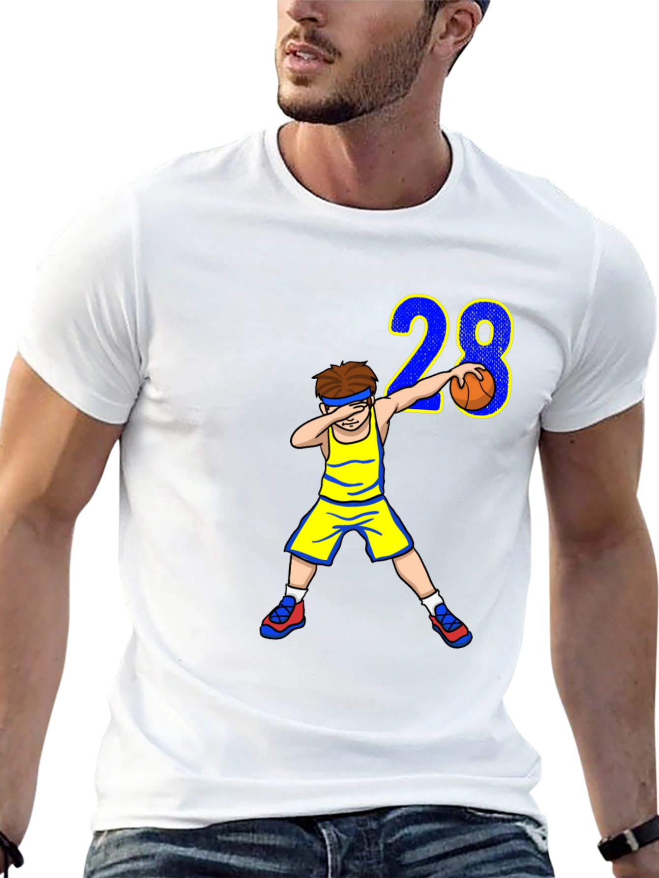 Basketball Dab 28 Black T-Shirt