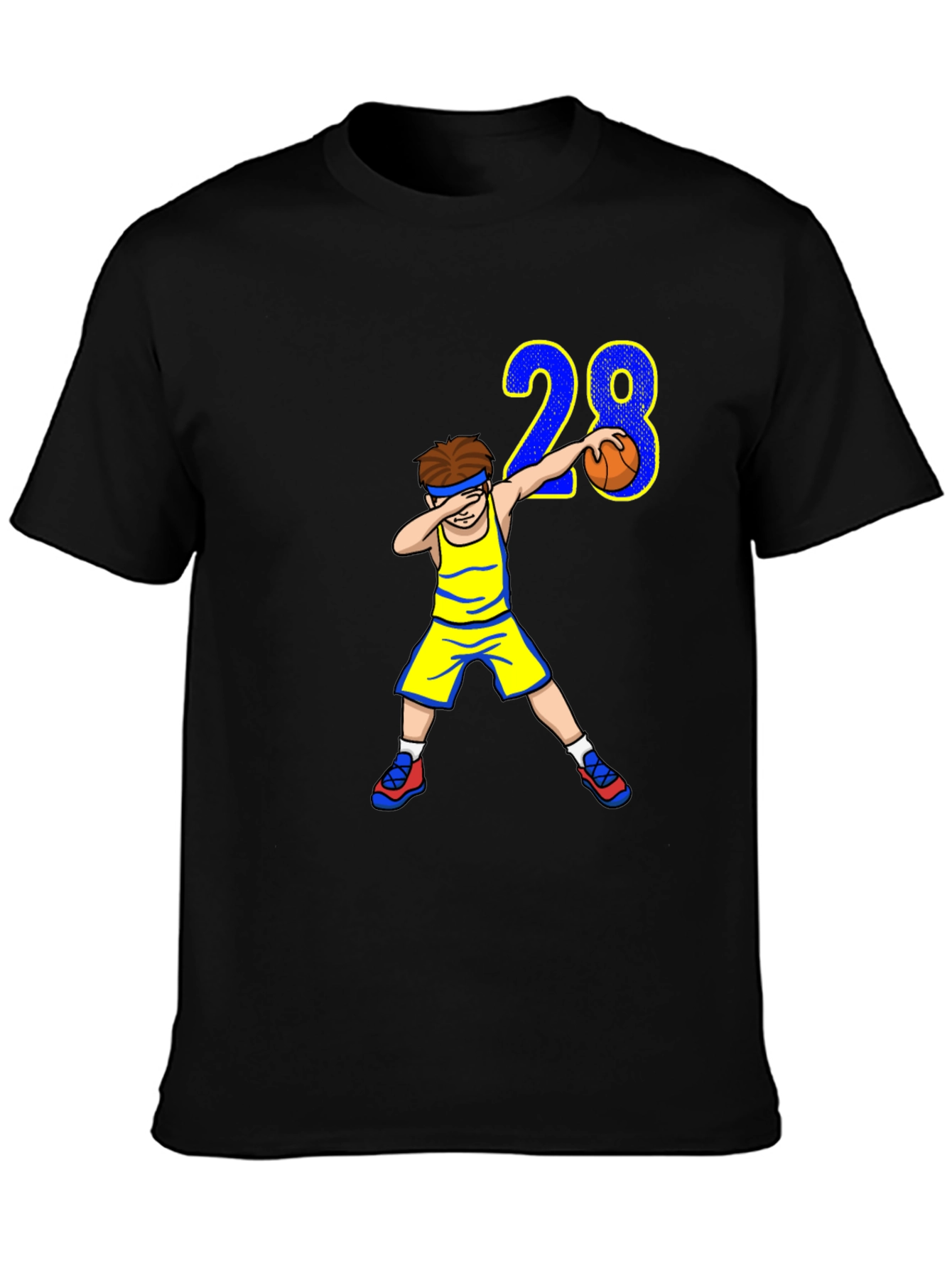 Basketball Dab 28 Black T-Shirt