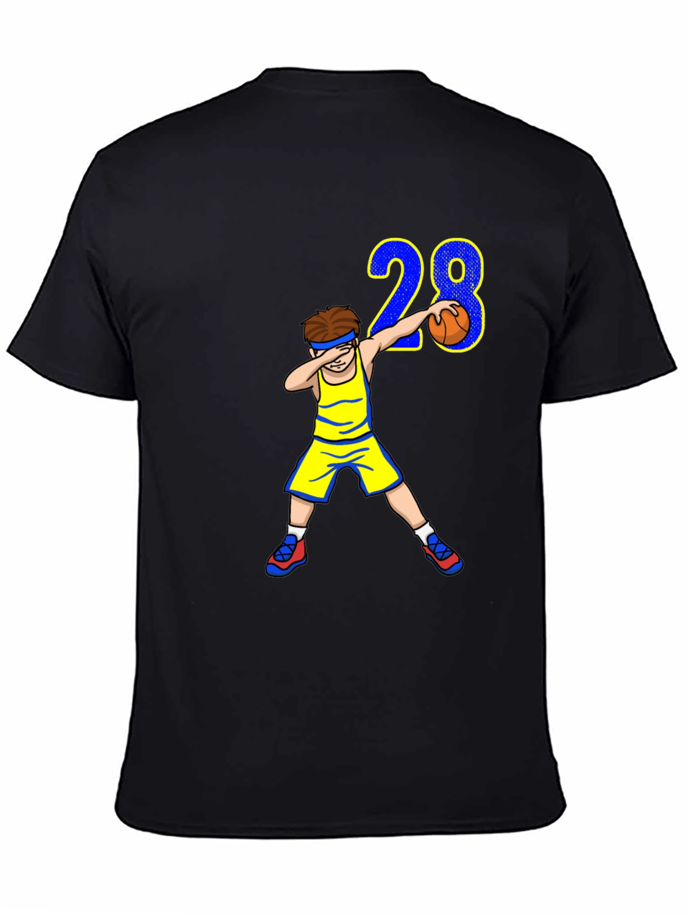 Basketball Dab 28 Black T-Shirt