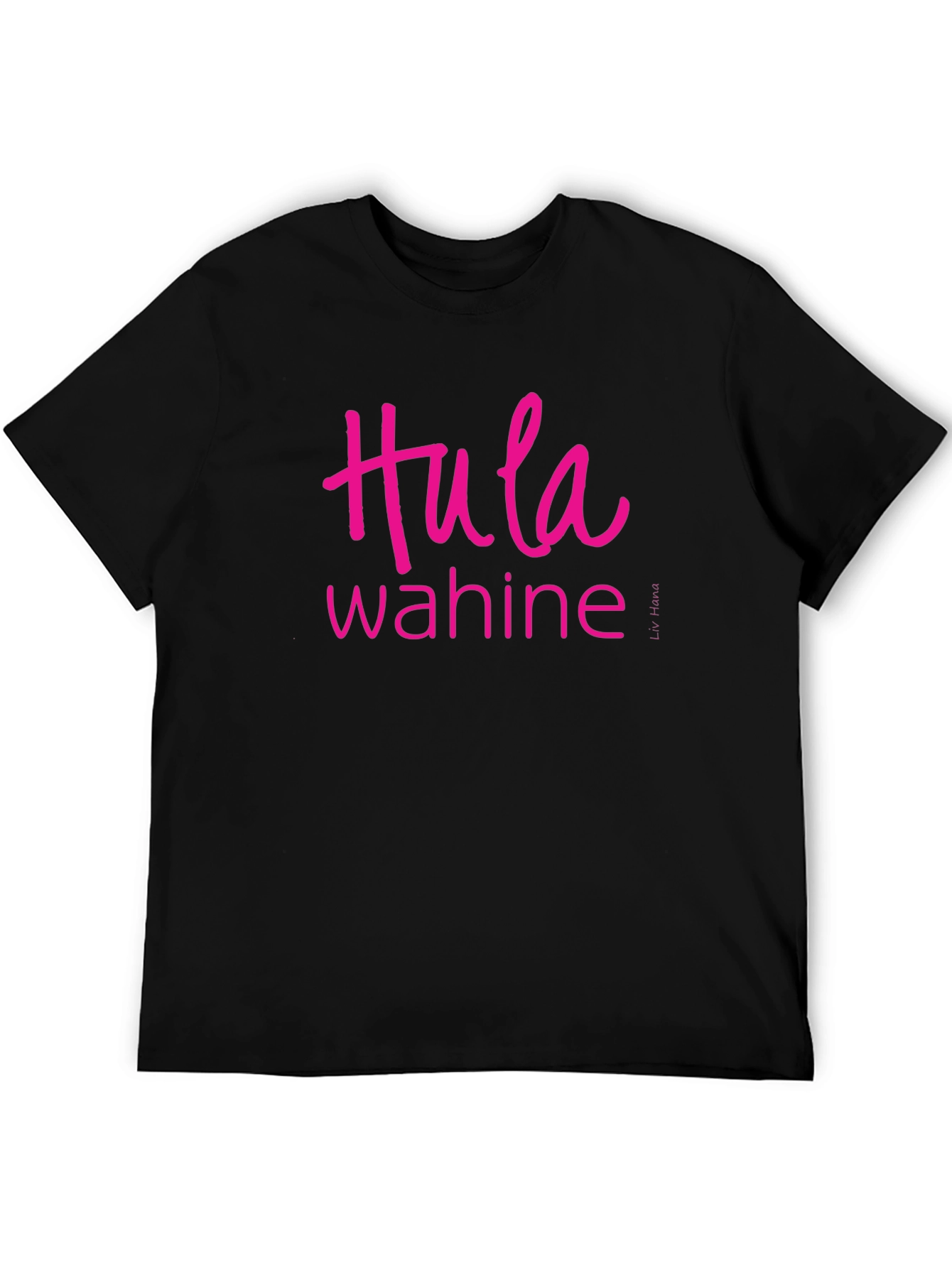 Hula Wahine Graphic Tee - Casual Black T-Shirt