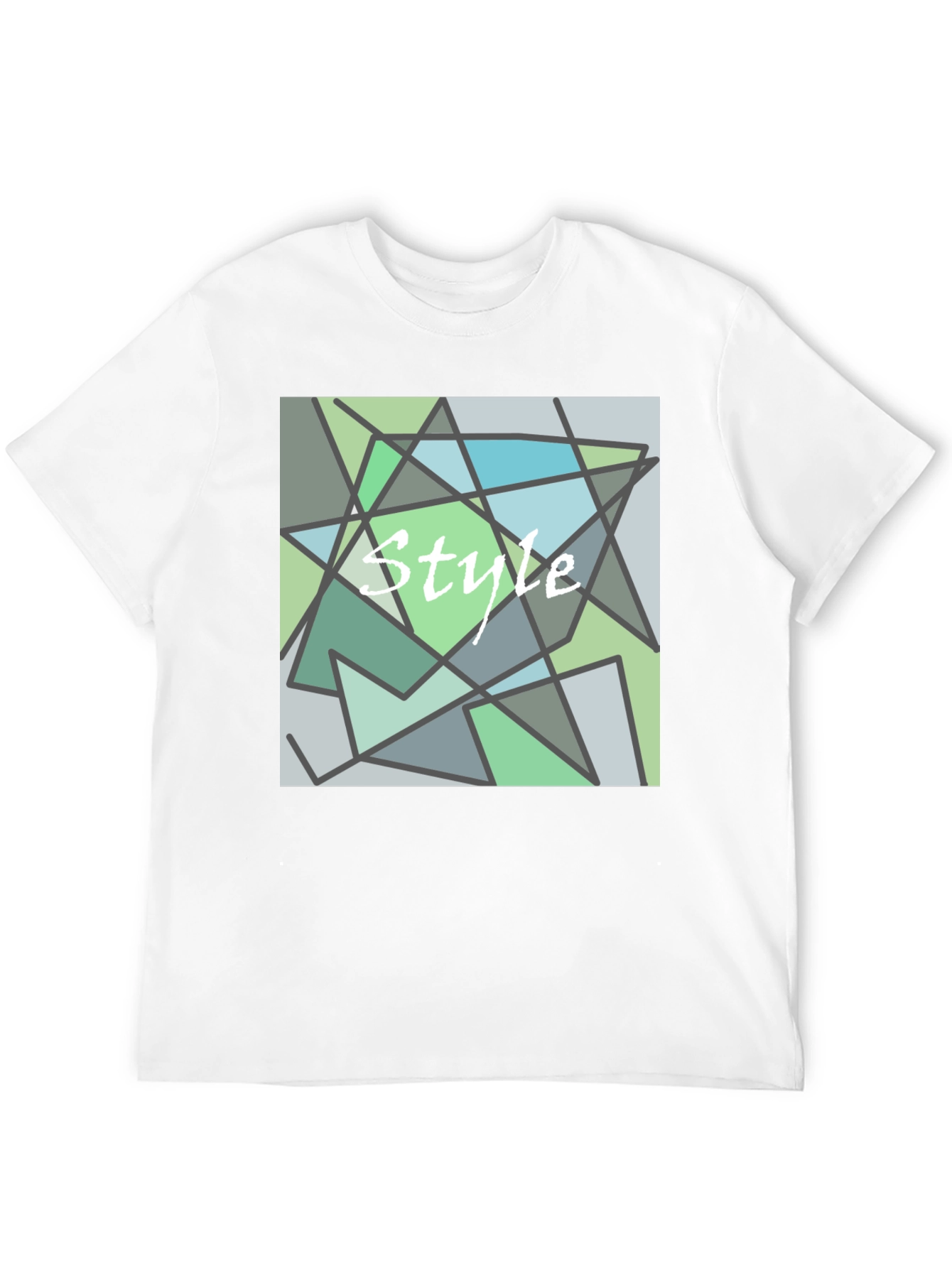 Abstract Style Graphic Print Black T-Shirt