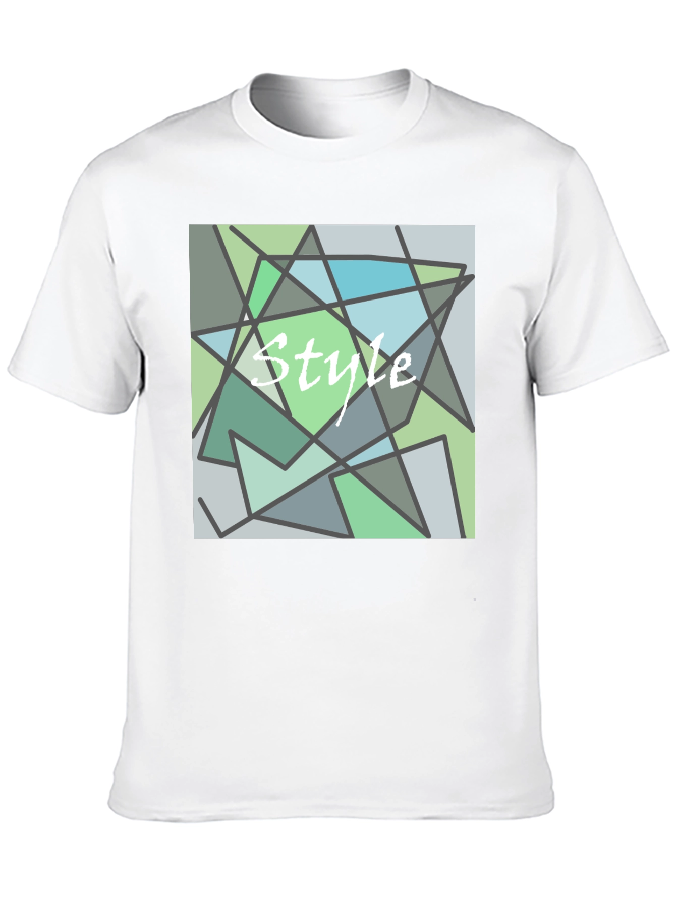Abstract Style Graphic Print Black T-Shirt