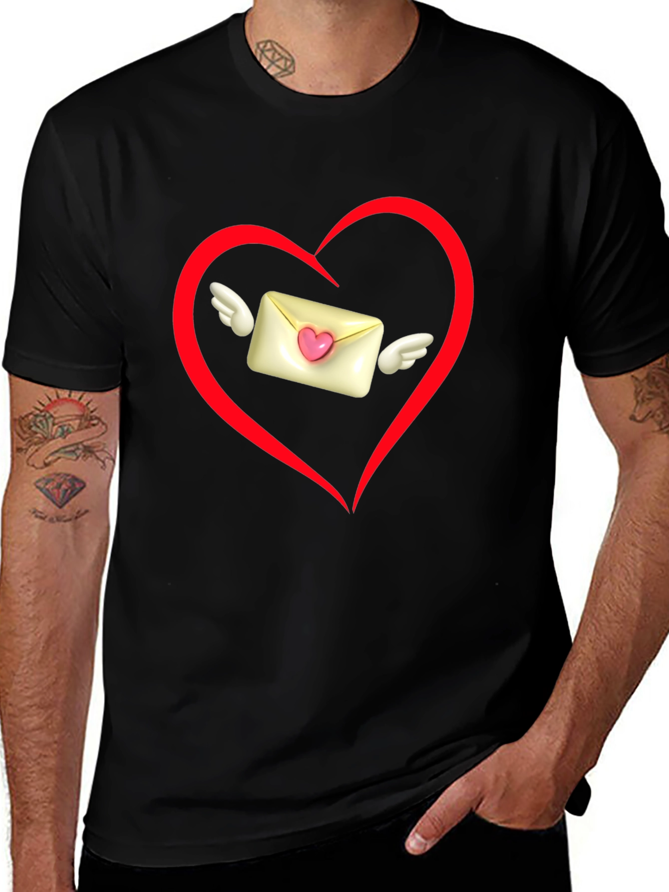 Heart Envelope Valentines Day T-Shirt