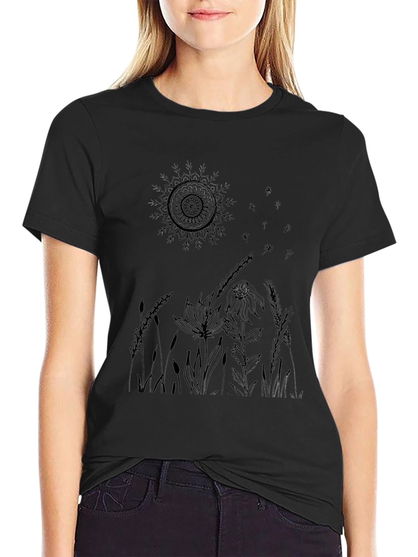 Natures Embrace Black Tee