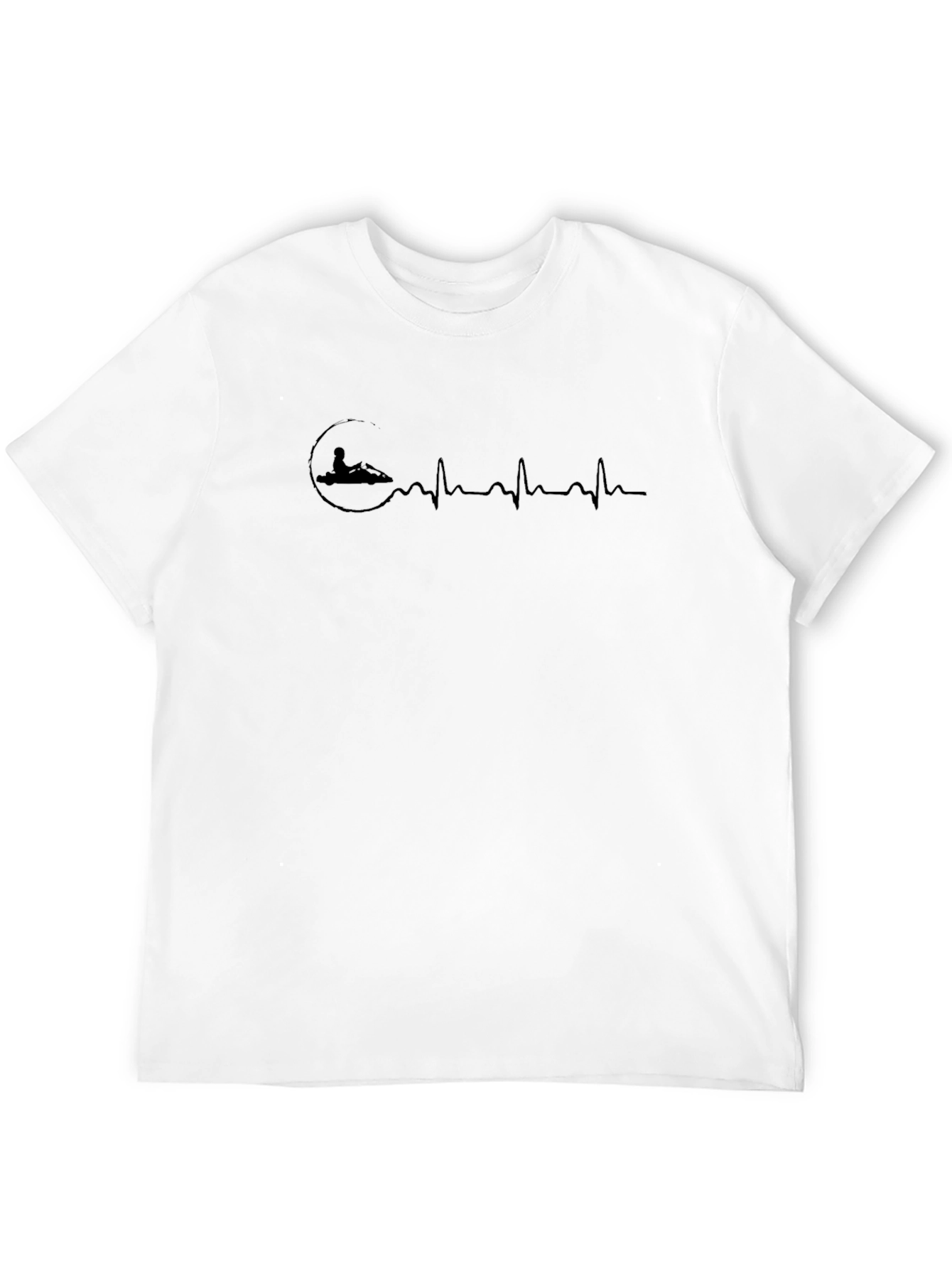 Kart Racing Heartbeat T-Shirt - Black
