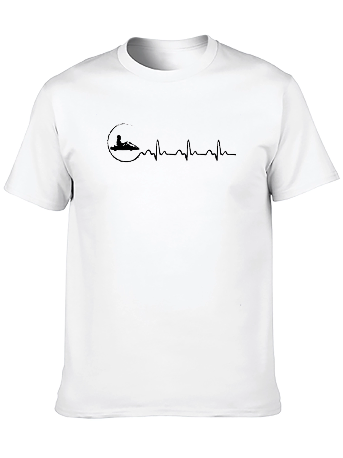 Kart Racing Heartbeat T-Shirt - Black