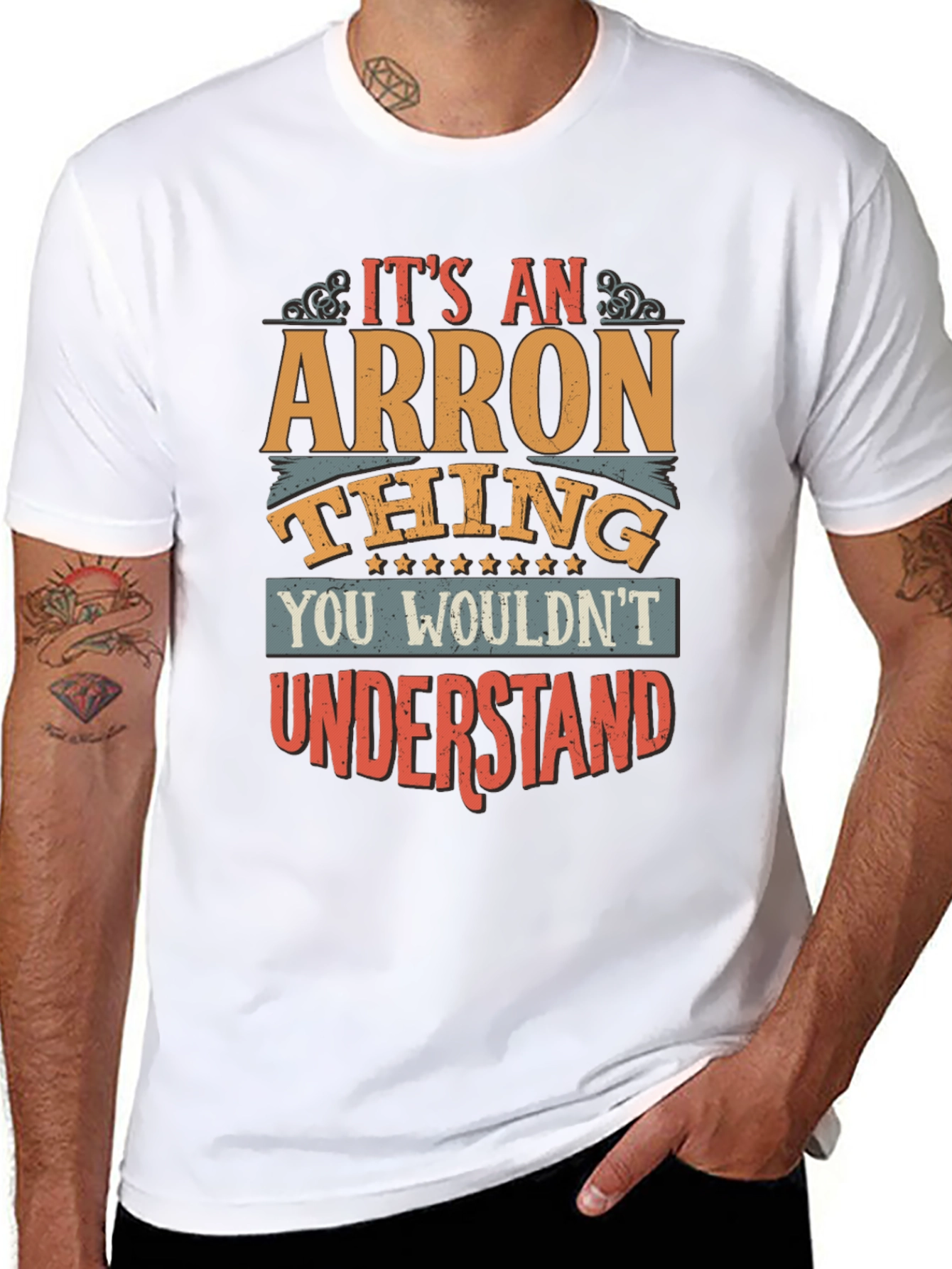 Arron Thing T-Shirt - Funny Personalized Name Tee