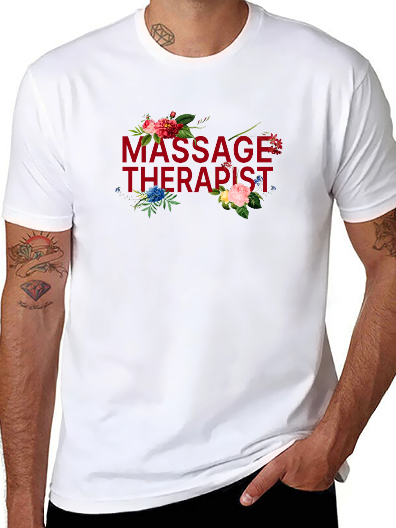 Floral Massage Therapist T-Shirt