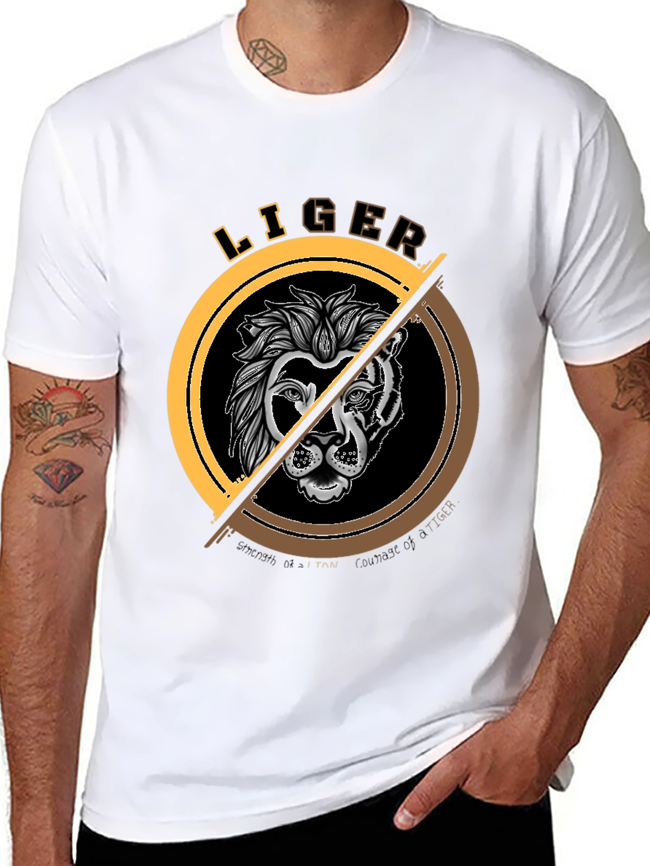 Liger Graphic Tee - Strength and Courage Shirt