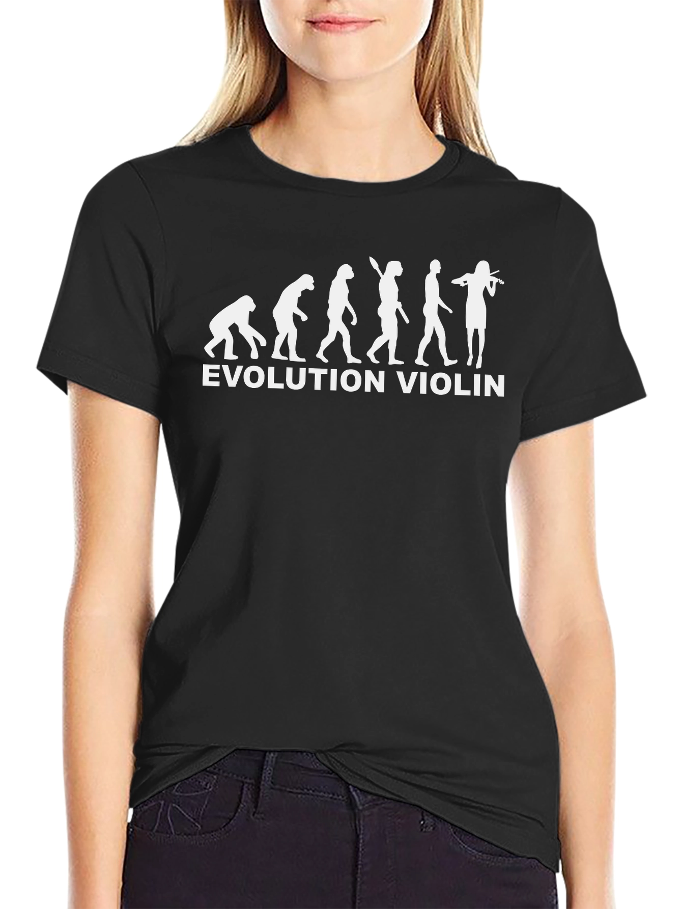Evolution of Violin Funny Graphic Tee