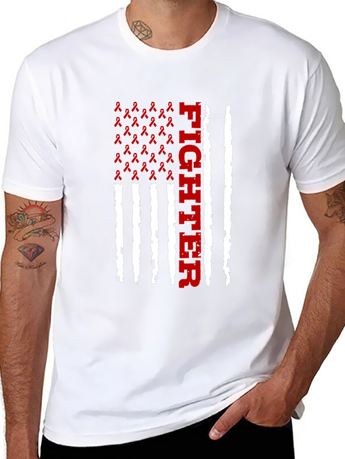 Fighter Ribbon Flag T-Shirt