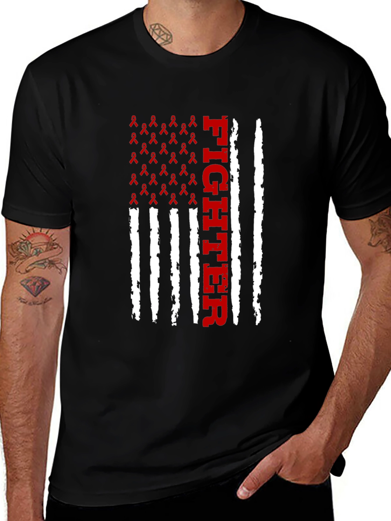 Fighter Ribbon Flag T-Shirt