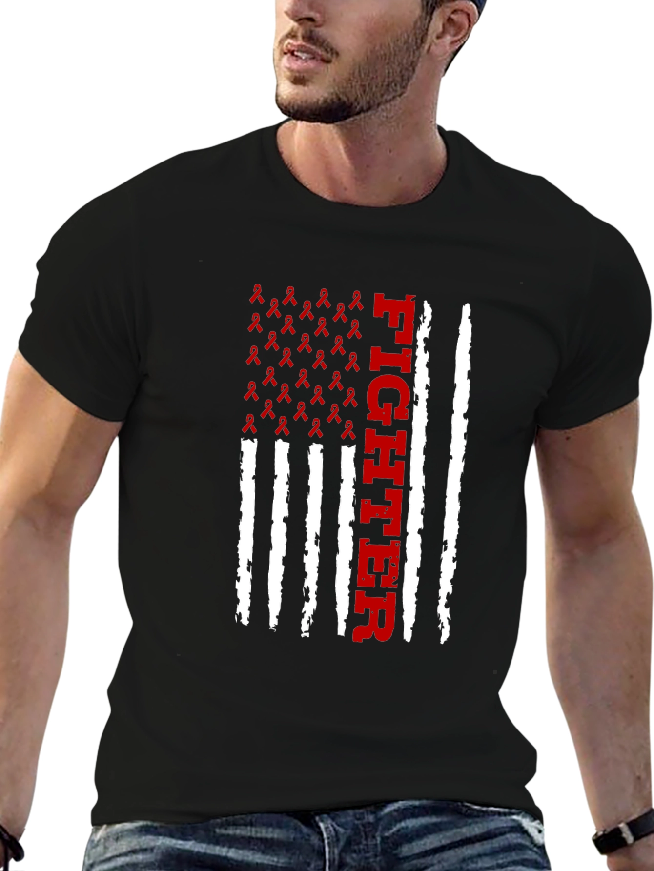 Fighter Ribbon Flag T-Shirt