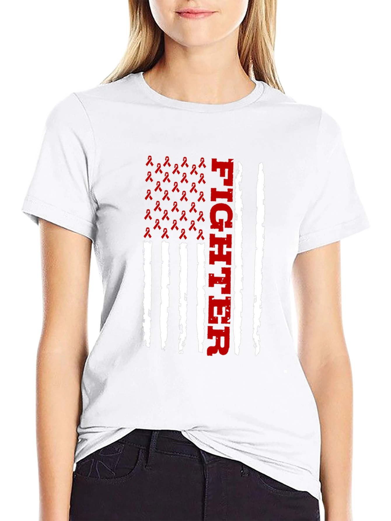 Fighter Ribbon Flag T-Shirt