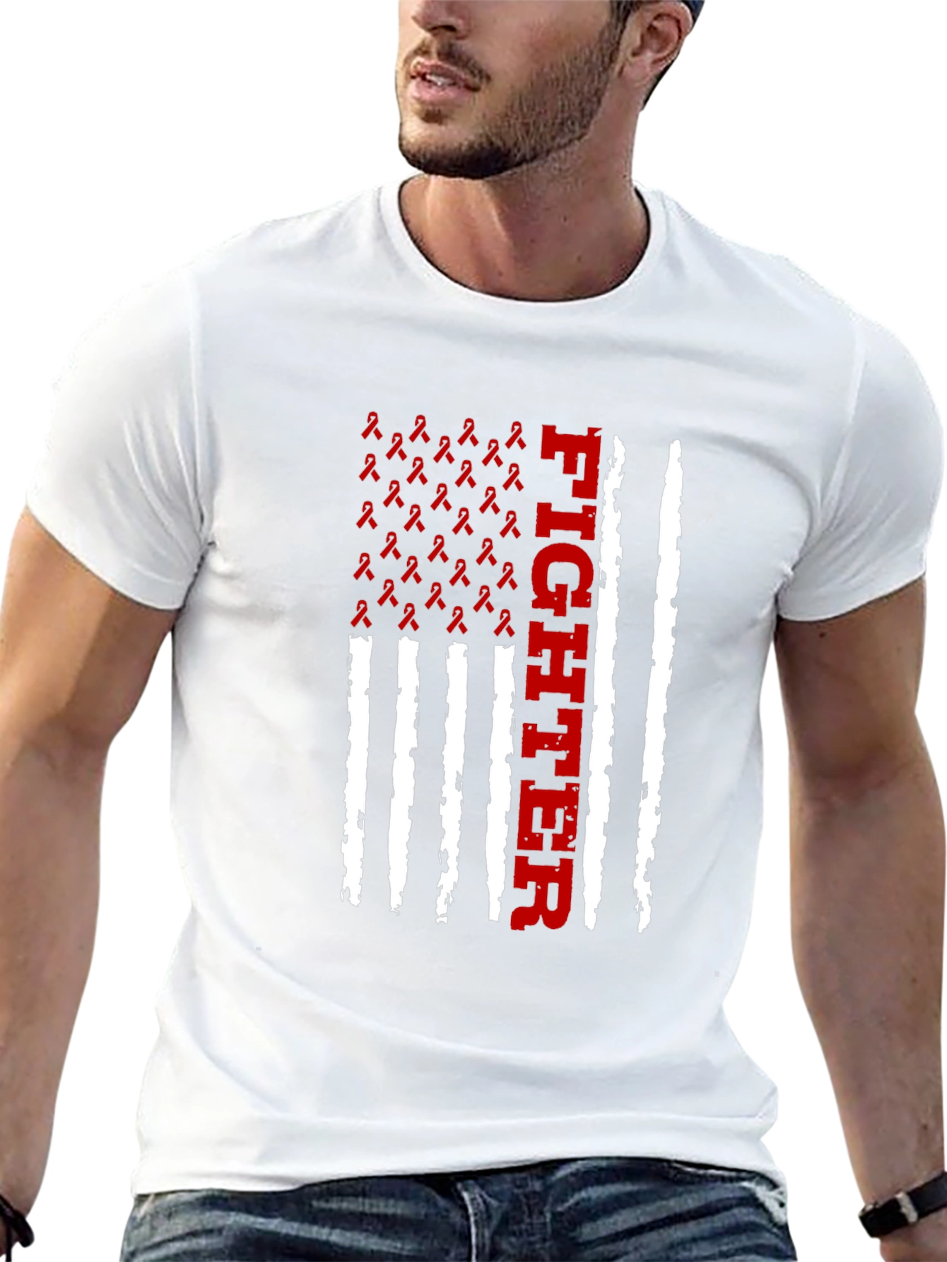 Fighter Ribbon Flag T-Shirt